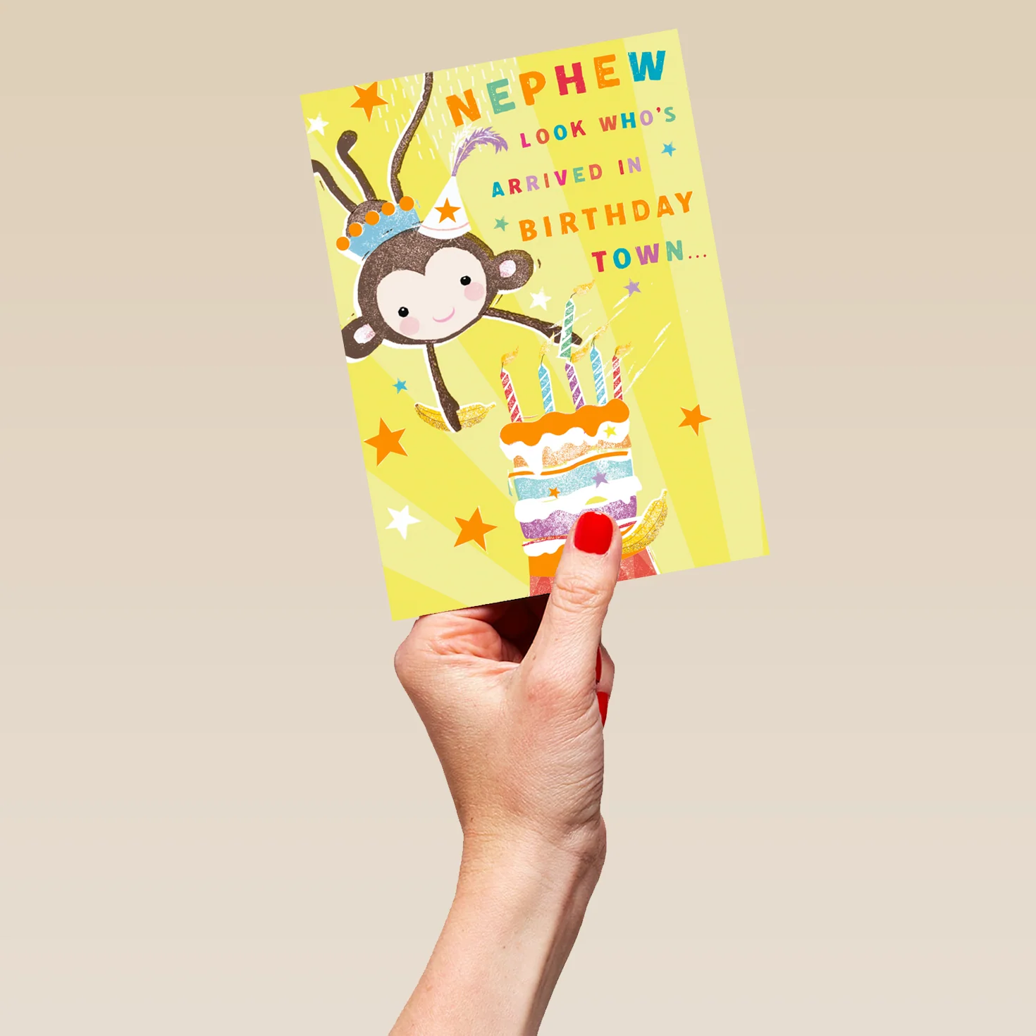 Personalised Monkey Birthday Card For Nephew - Image 5