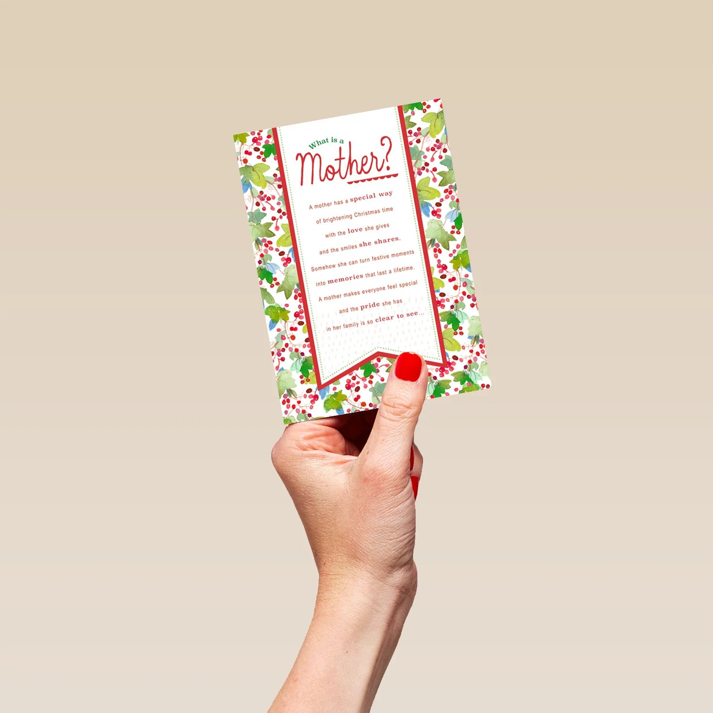 Personalised Mother Poem Christmas Card - Image 4