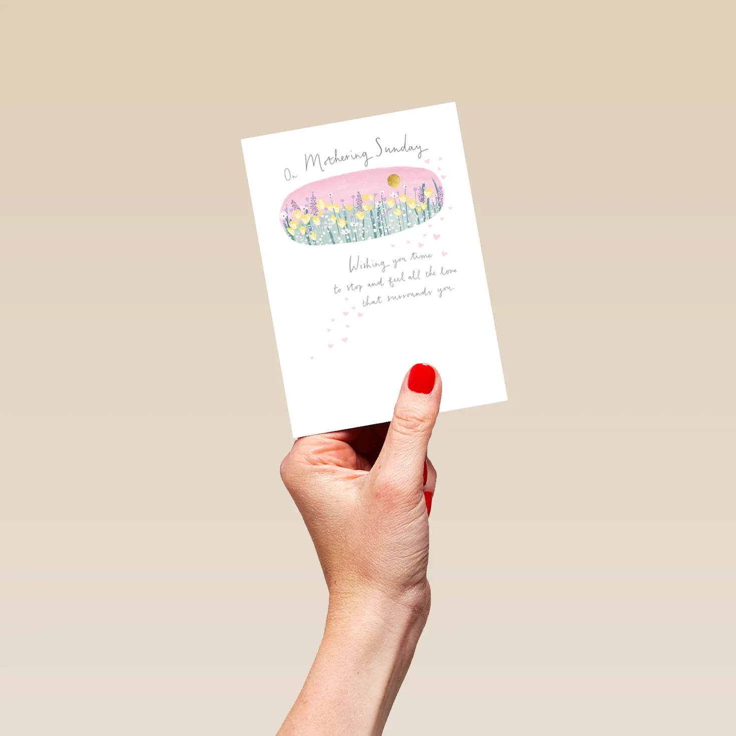 Personalised Mothering Sunday Wildflowers and Classic Verse Mother's Day Card - Image 4