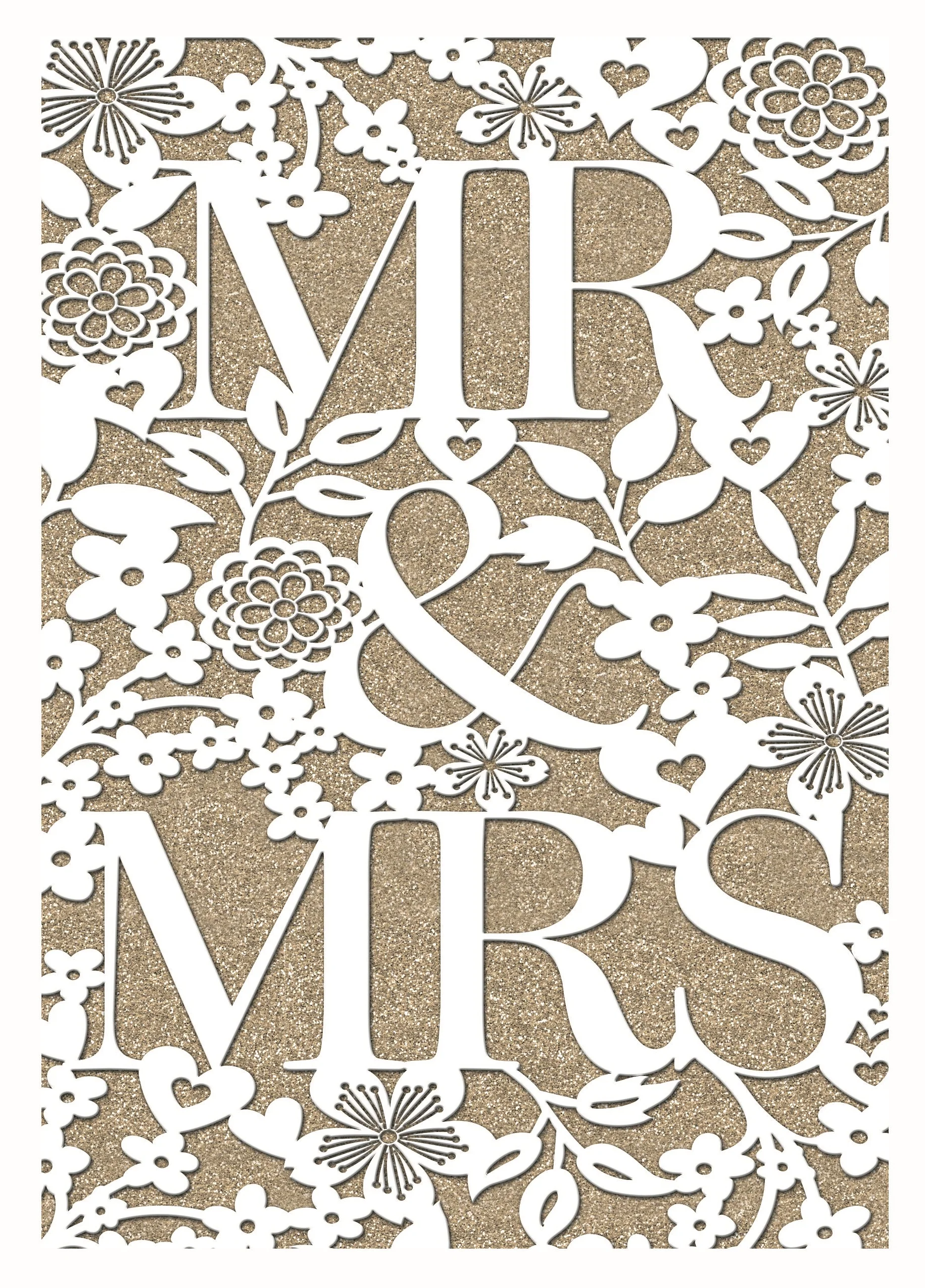 Personalised Mr & Mrs Wedding Card
