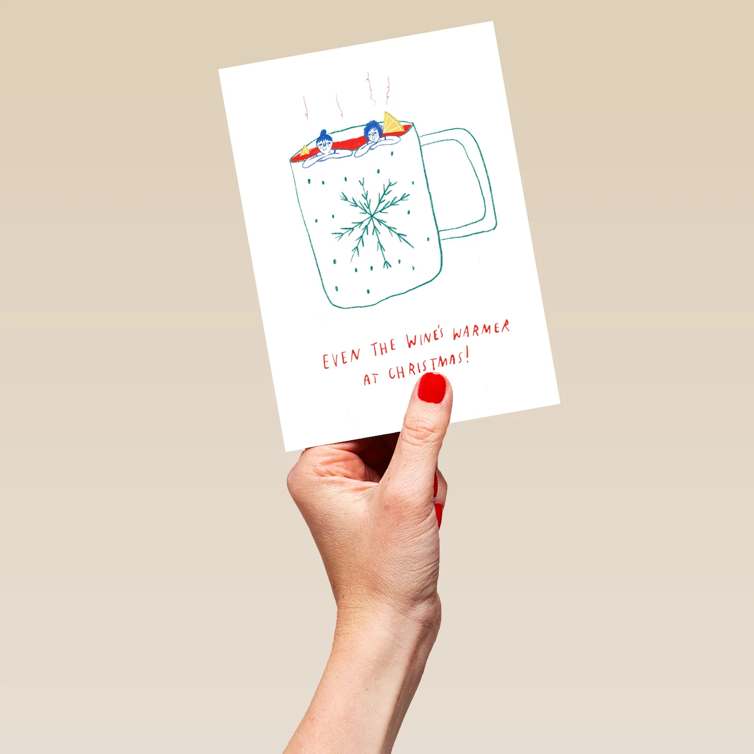 Personalised Mulled Wine Mug Christmas Card - Image 5