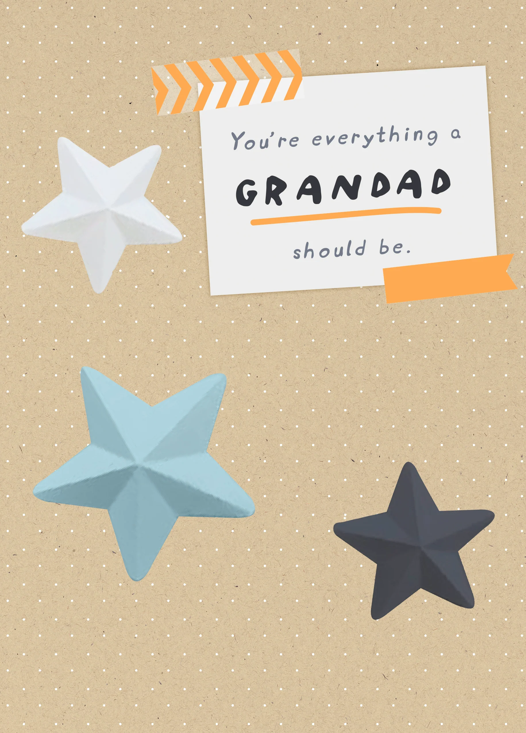 Personalised Multi-Coloured Stars Grandad Father's Day Card