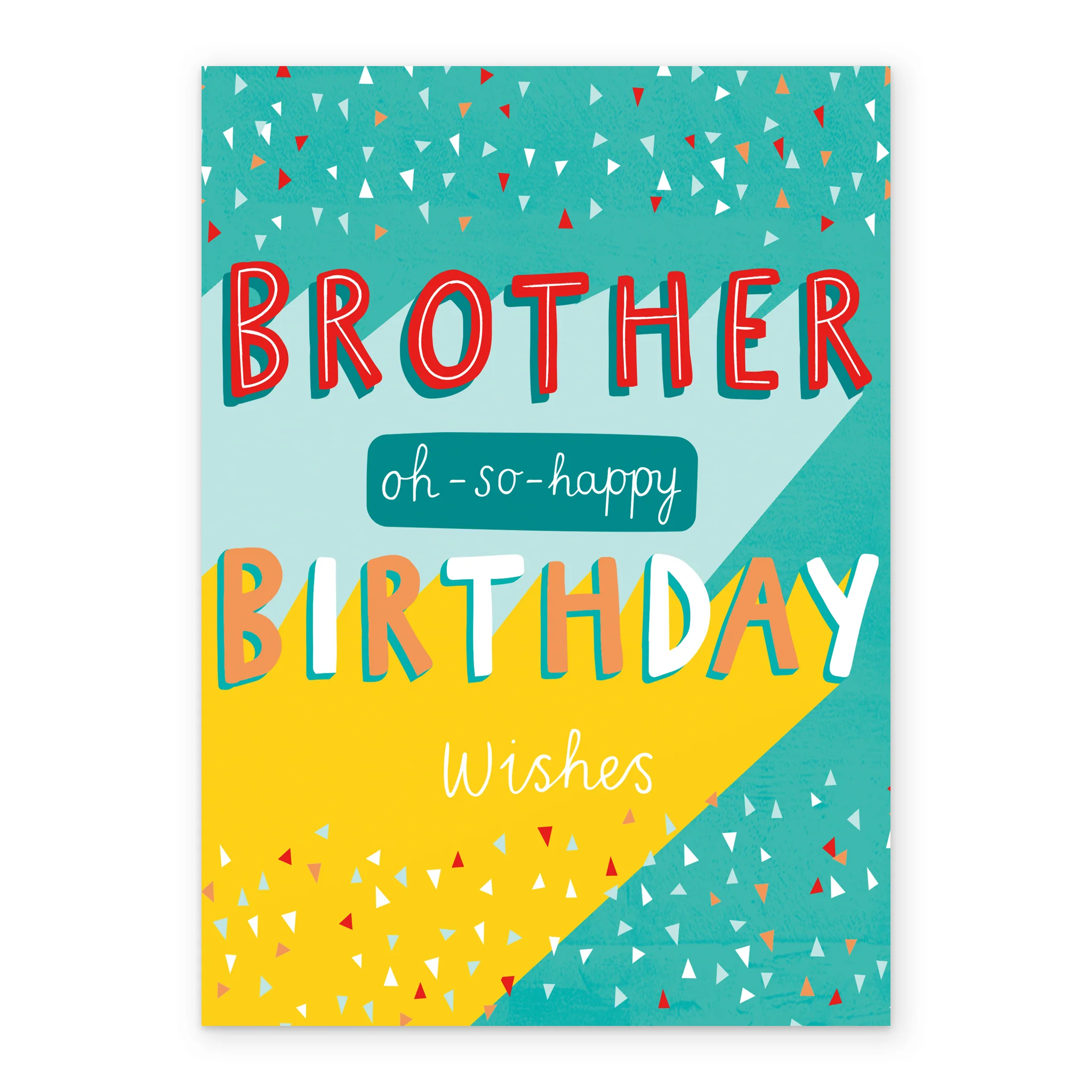 Personalised Multi-Coloured Text Brother Birthday Card - Image 2
