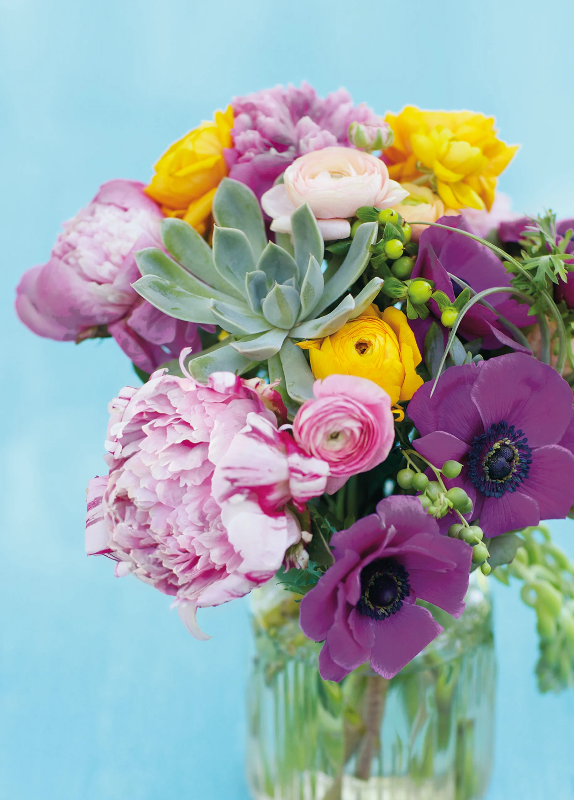 Personalised Multicoloured Floral Arrangement Card