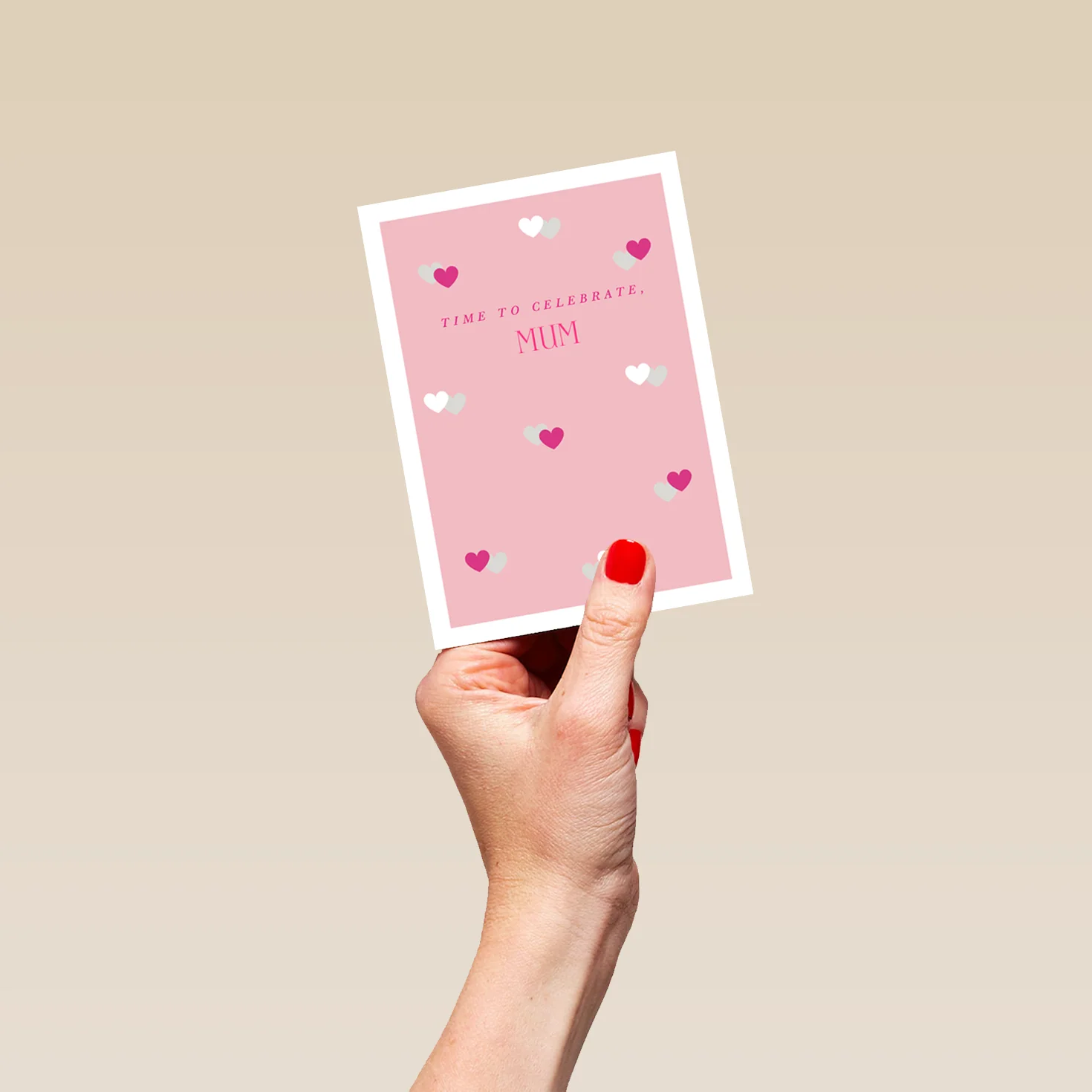 Personalised Multicoloured Love Hearts For Mum Card - Image 4