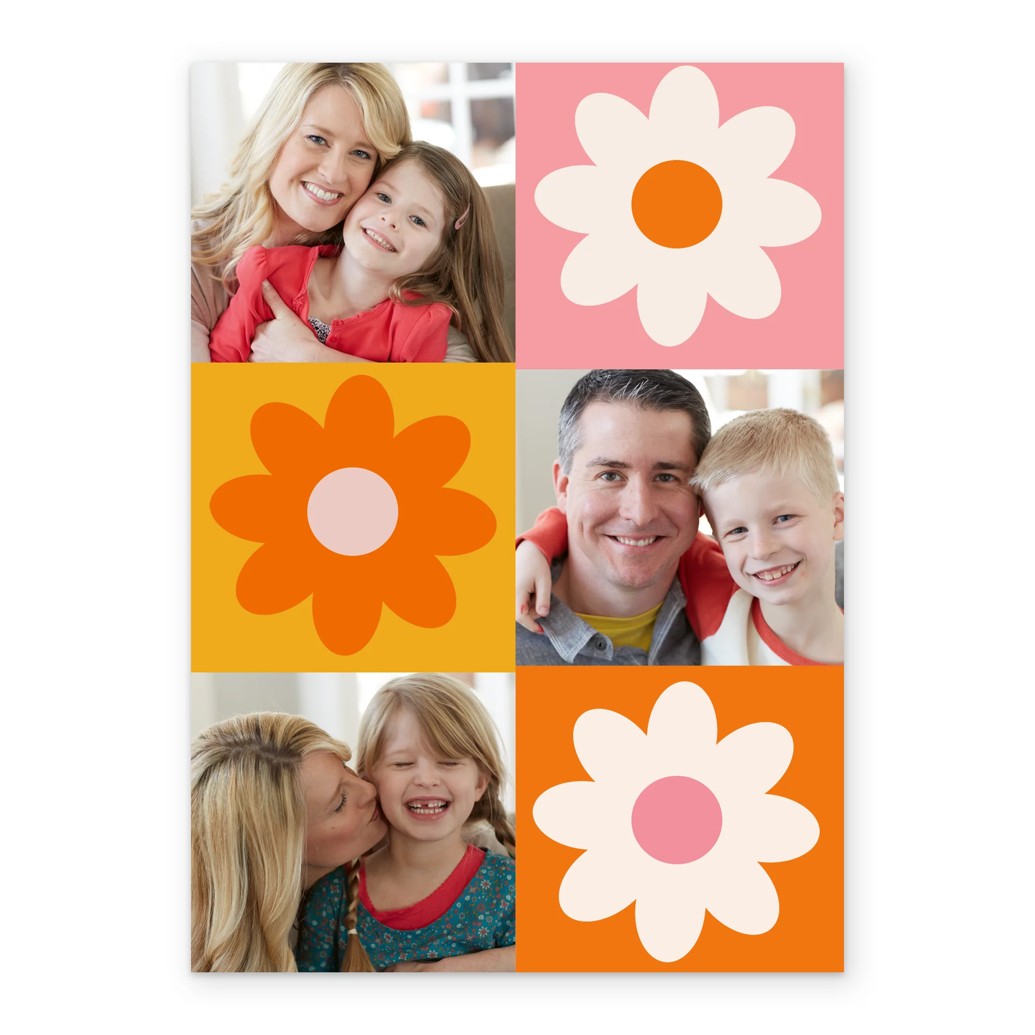 Personalised Multiple Photo Upload Colourful Flowers Mother's Day Card - Image 2