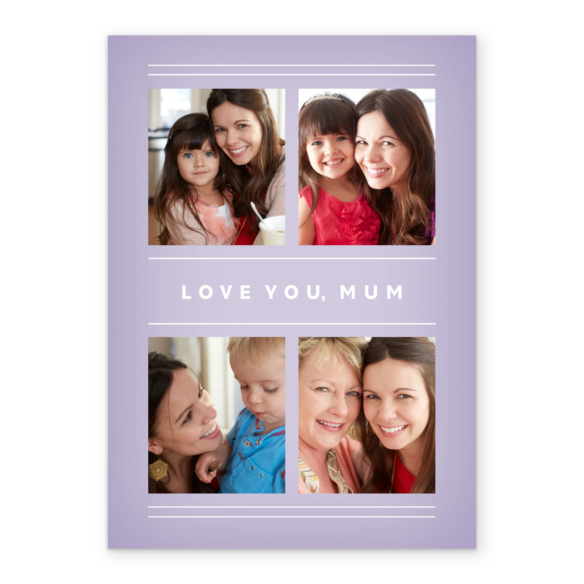 Personalised Multiple Photo Upload & Editable "Love You" Mother's Day Card - Image 2