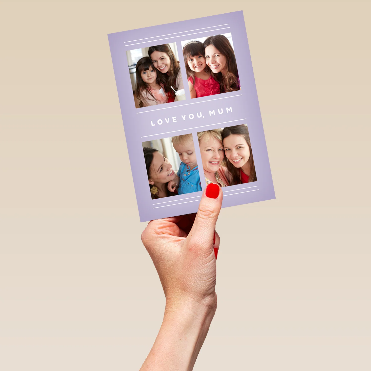 Personalised Multiple Photo Upload & Editable "Love You" Mother's Day Card - Image 5