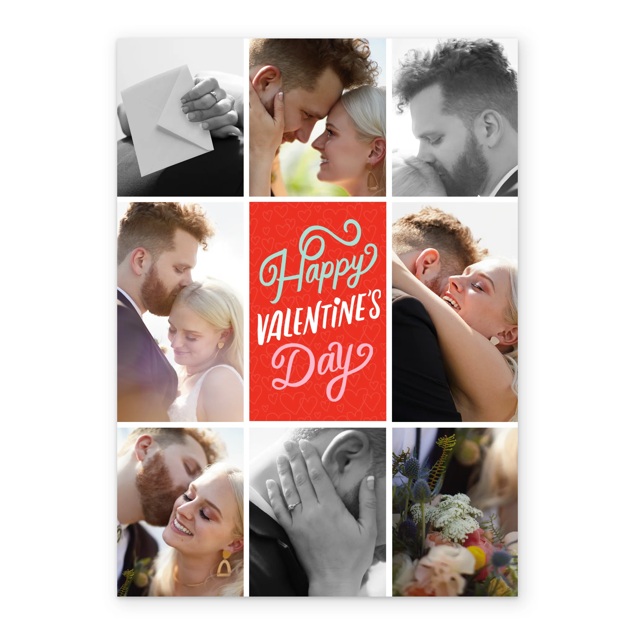 Personalised Multiple Photo Upload Stylised Lettering Valentine's Day Card - Image 2