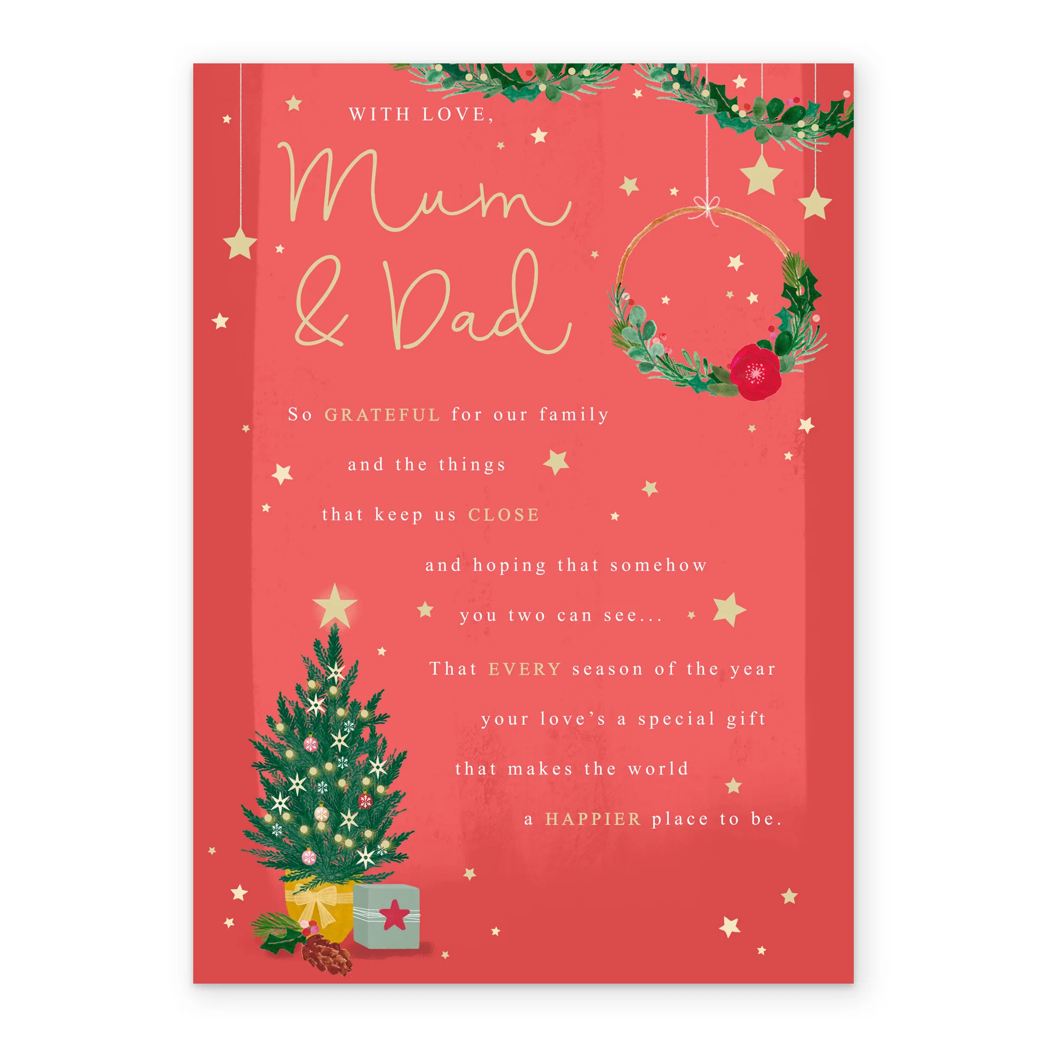 Personalised Mum And Dad Heartfelt Christmas Card - Image 2