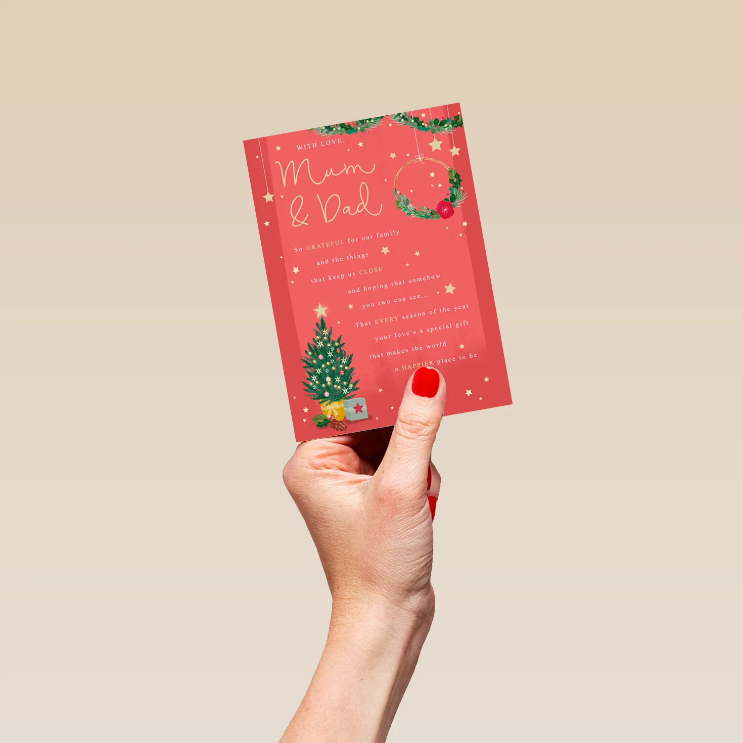 Personalised Mum And Dad Heartfelt Christmas Card - Image 4