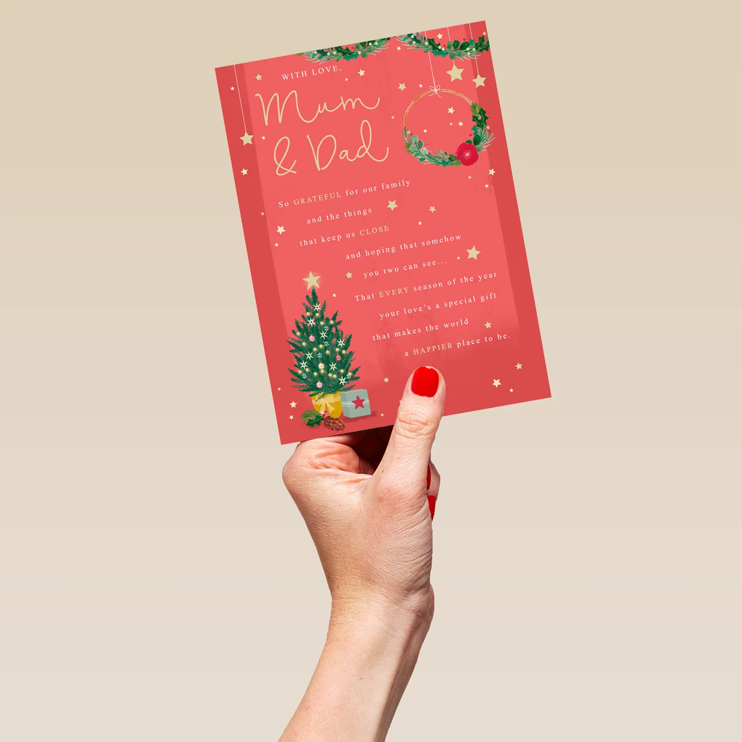 Personalised Mum And Dad Heartfelt Christmas Card - Image 5