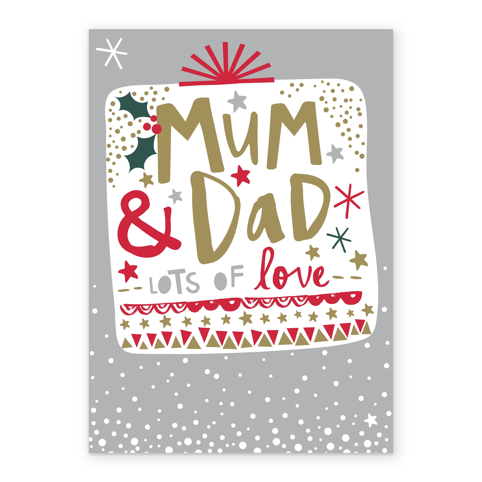 Personalised Mum And Dad Love Christmas Card - Image 2