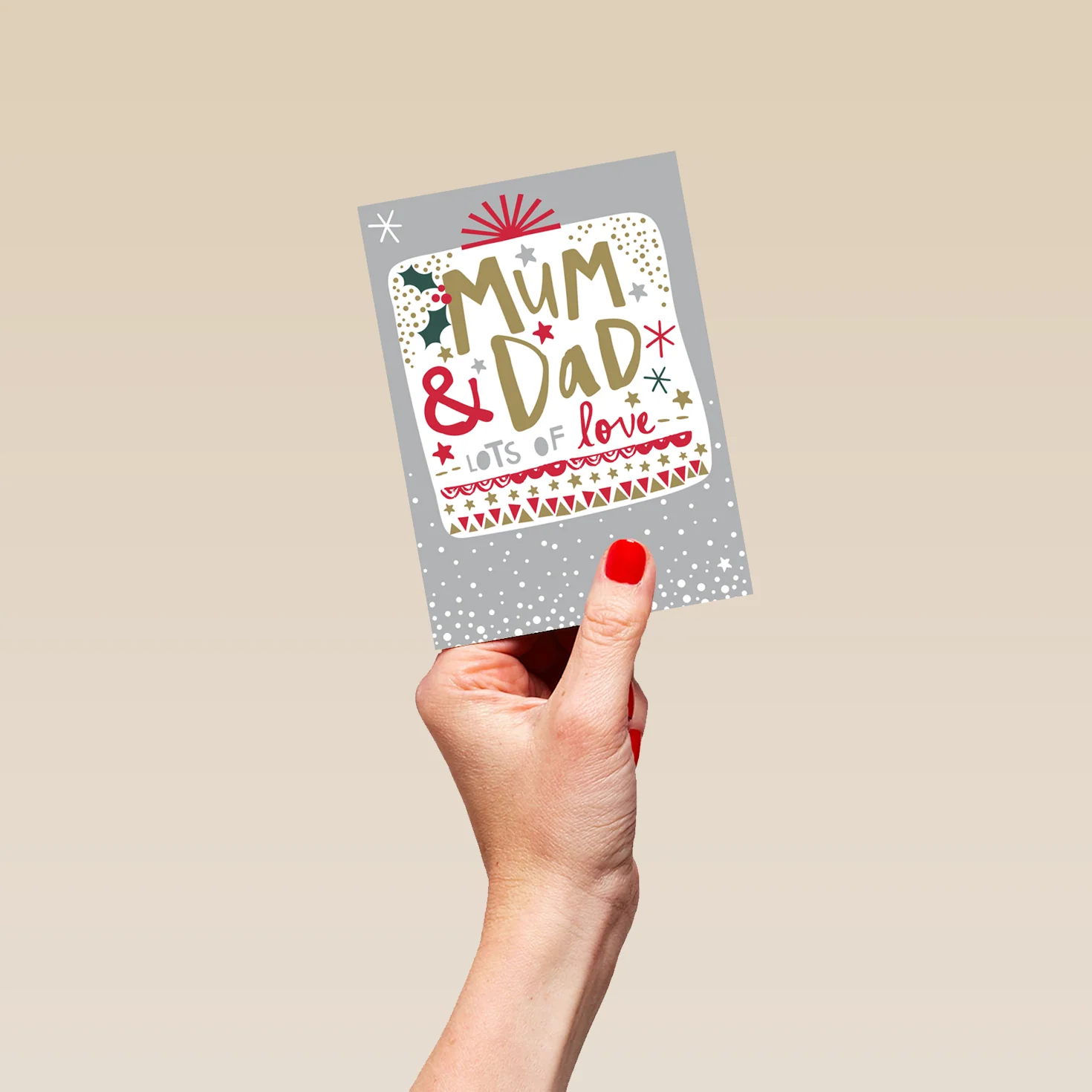 Personalised Mum And Dad Love Christmas Card - Image 4