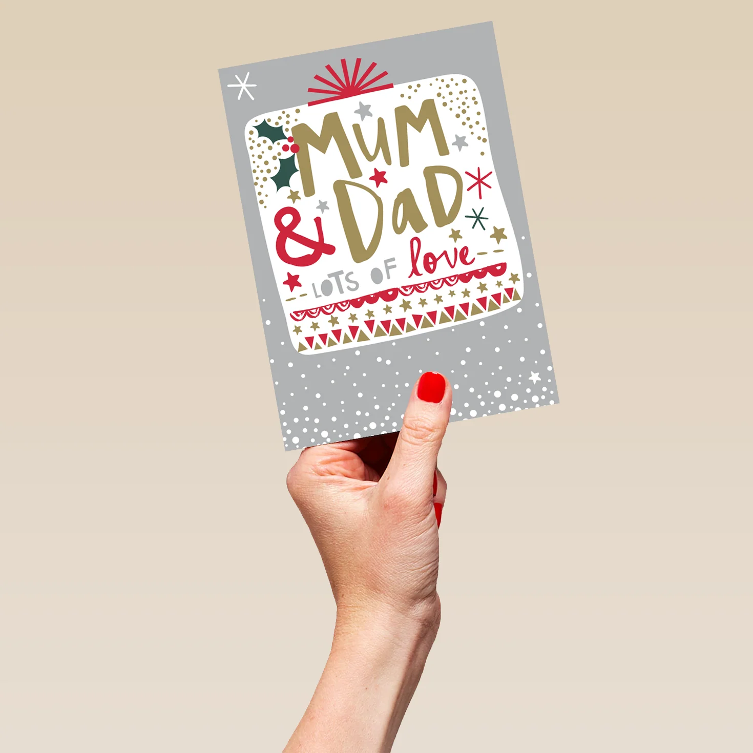 Personalised Mum And Dad Love Christmas Card - Image 5
