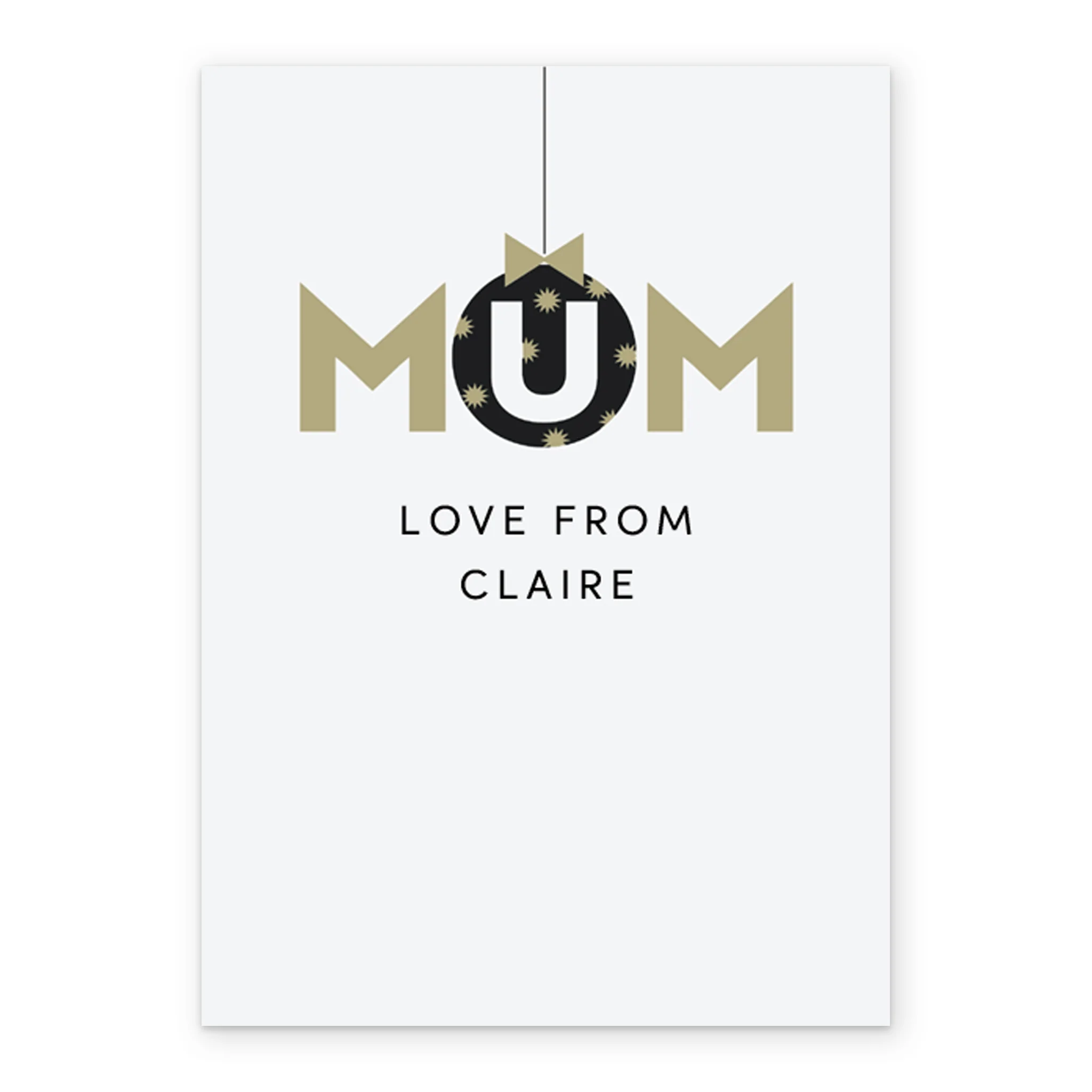 Personalised Mum Bauble Christmas Card - Image 2