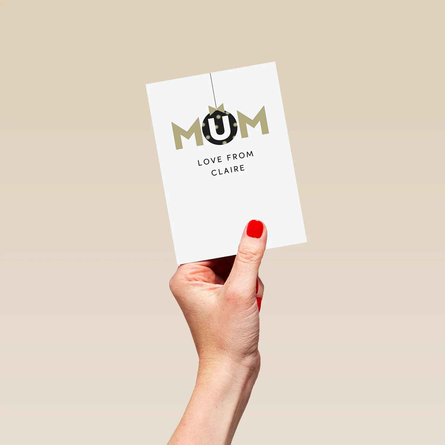 Personalised Mum Bauble Christmas Card - Image 4