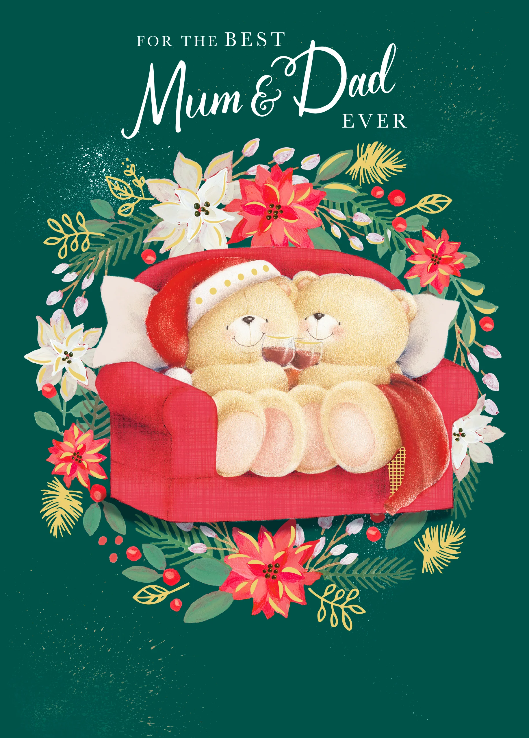 Personalised Mum & Dad Forever Friends Christmas Card