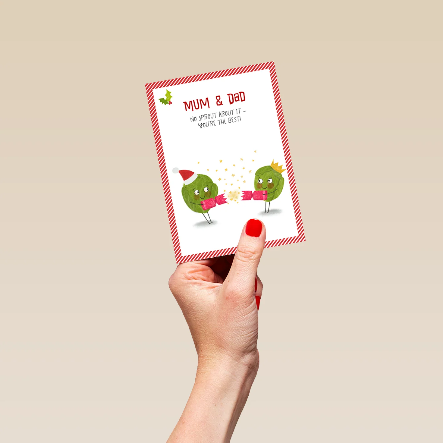 Personalised Mum & Dad Funny Pull A Cracker Christmas Card - Image 4
