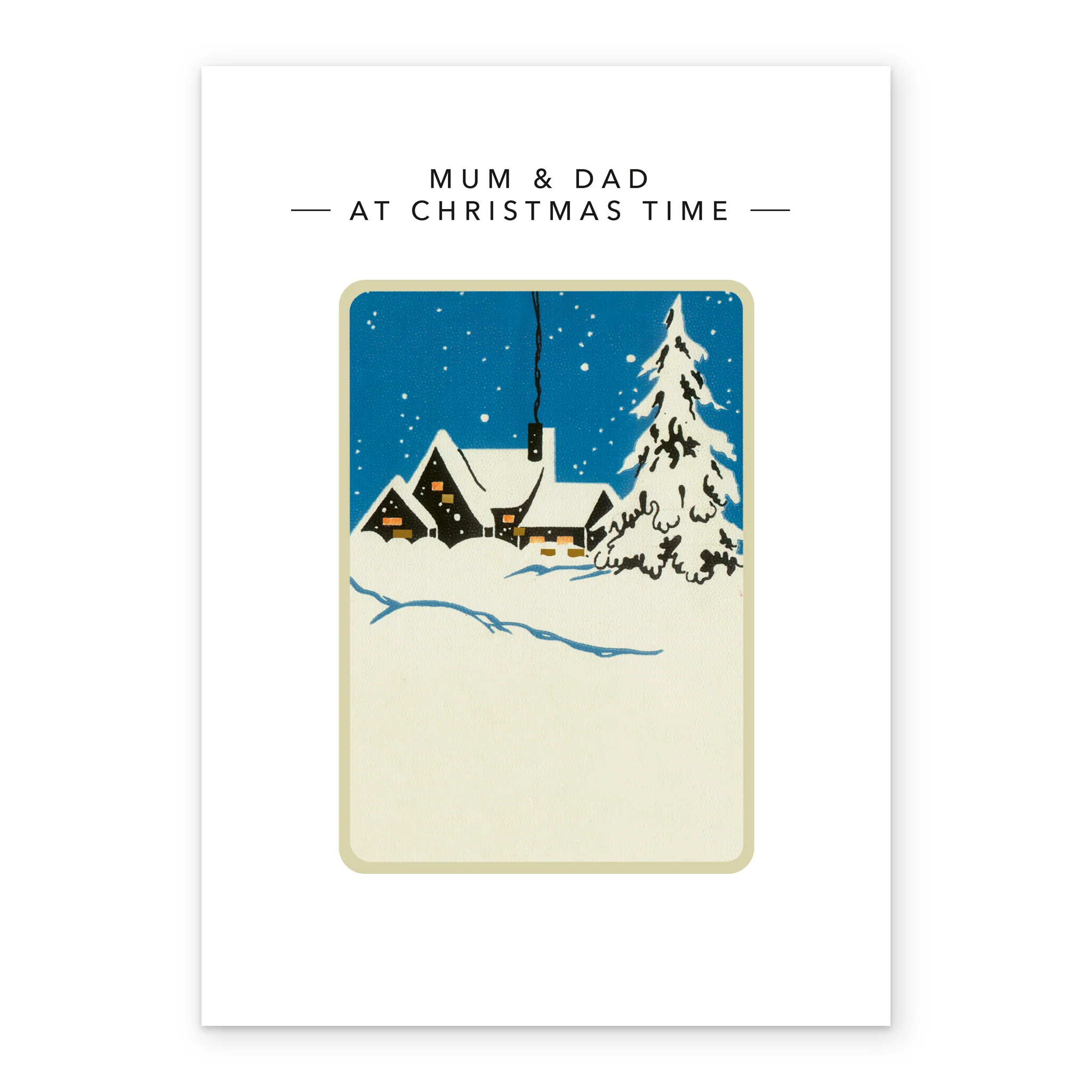 Personalised Mum & Dad Snow House Christmas Card - Image 2