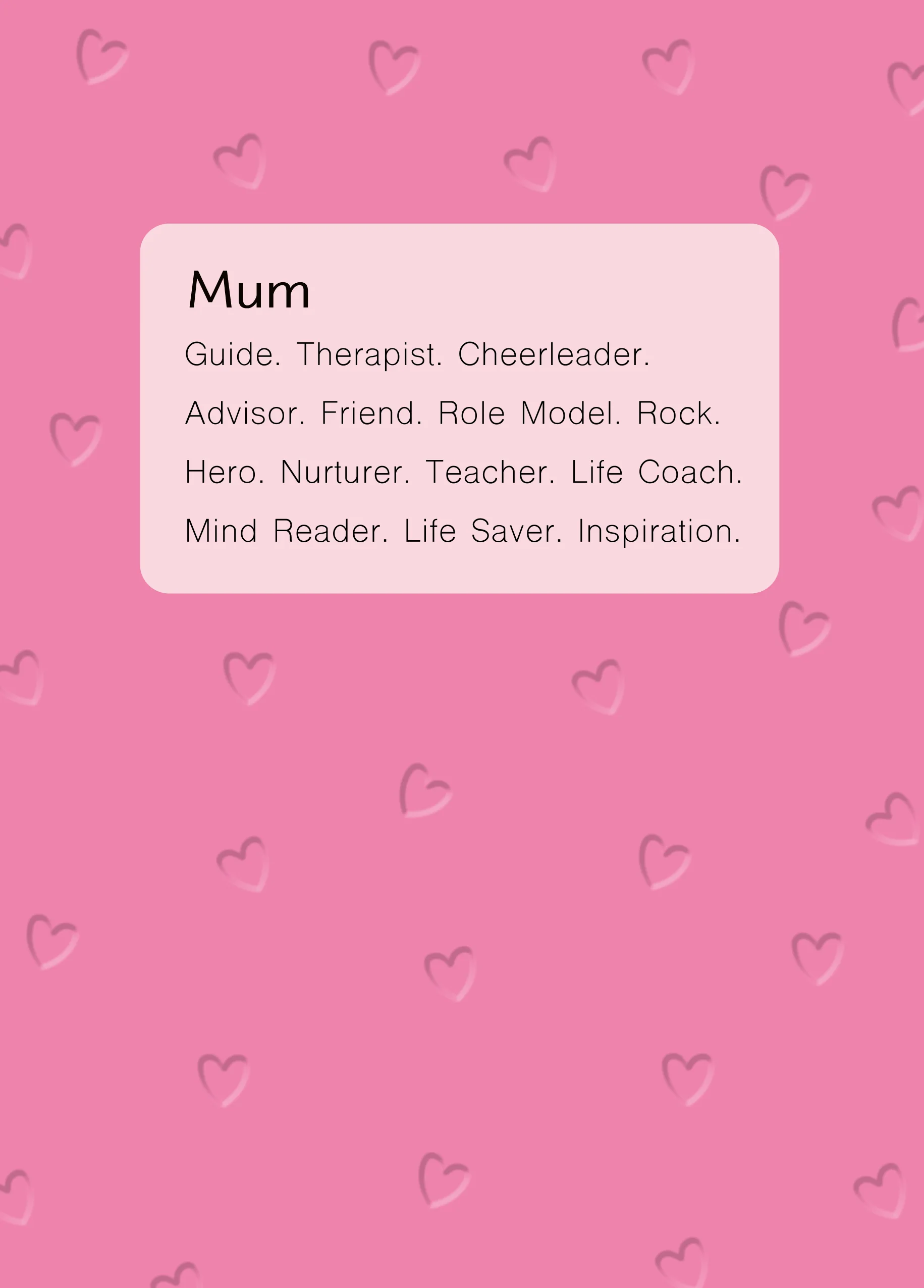 Personalised Mum Definition Mother's Day Card For Mum
