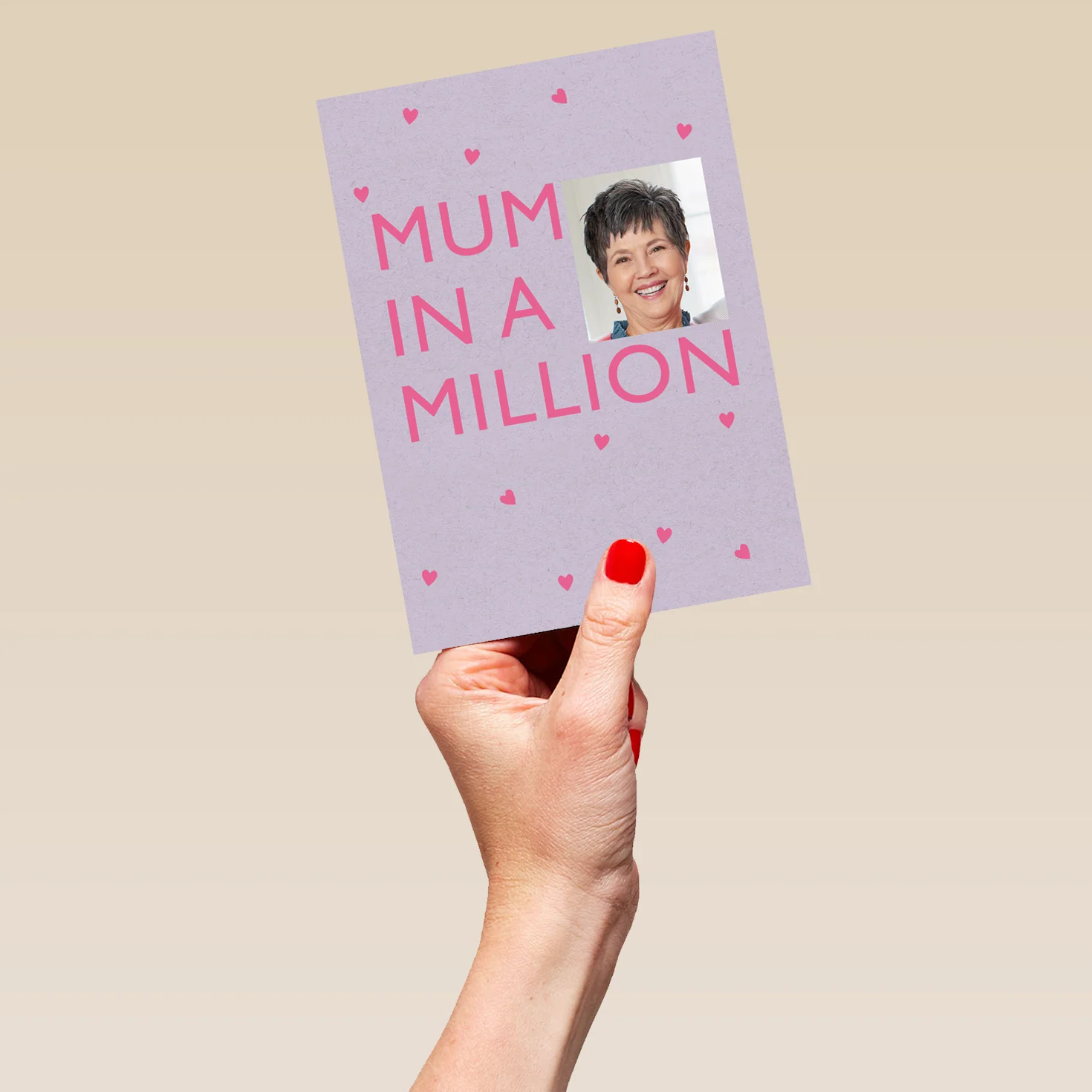 Personalised Mum In Million Bold Text Mother's Day Photo Upload Card - Image 5