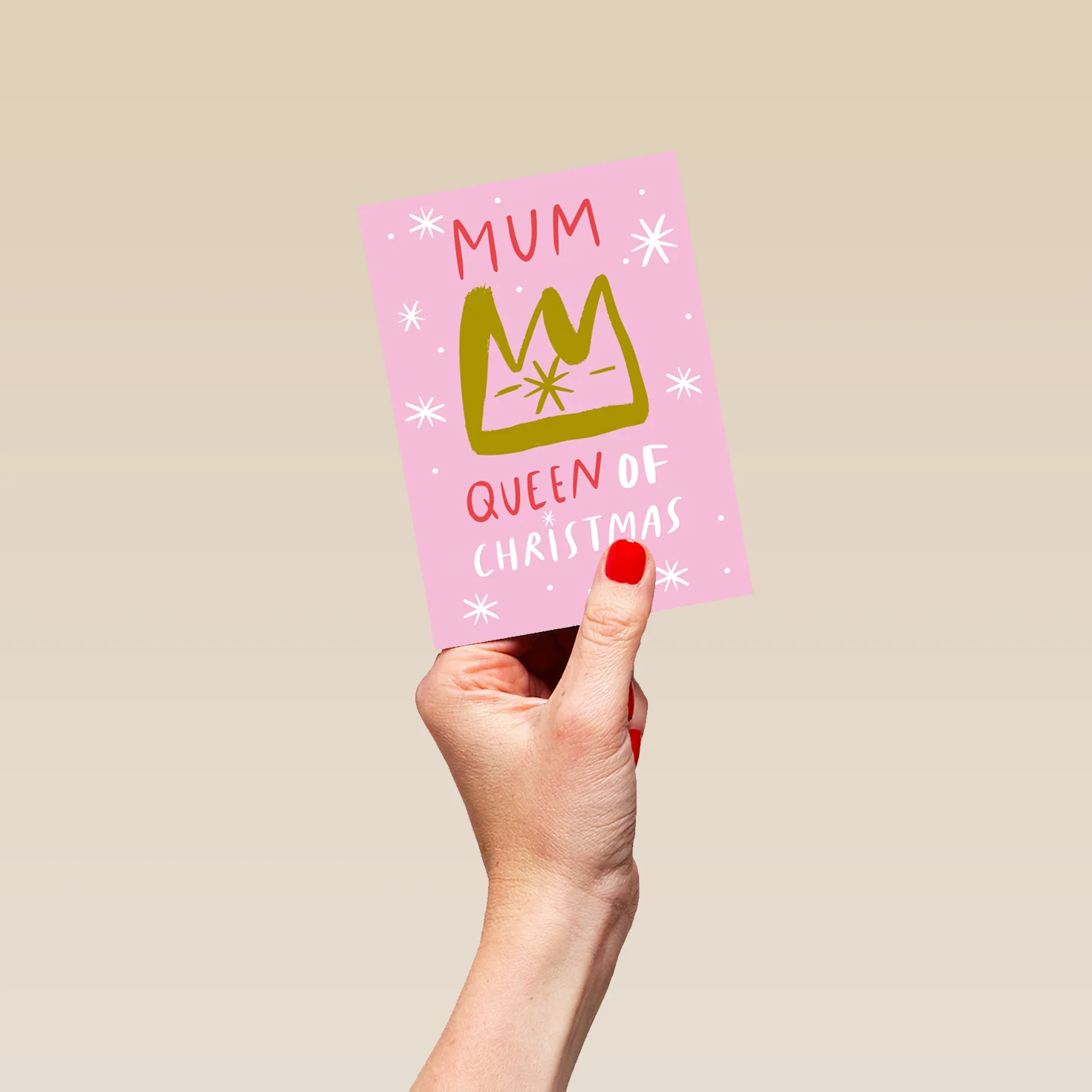 Personalised Mum Queen Of Christmas Crown Card - Image 4