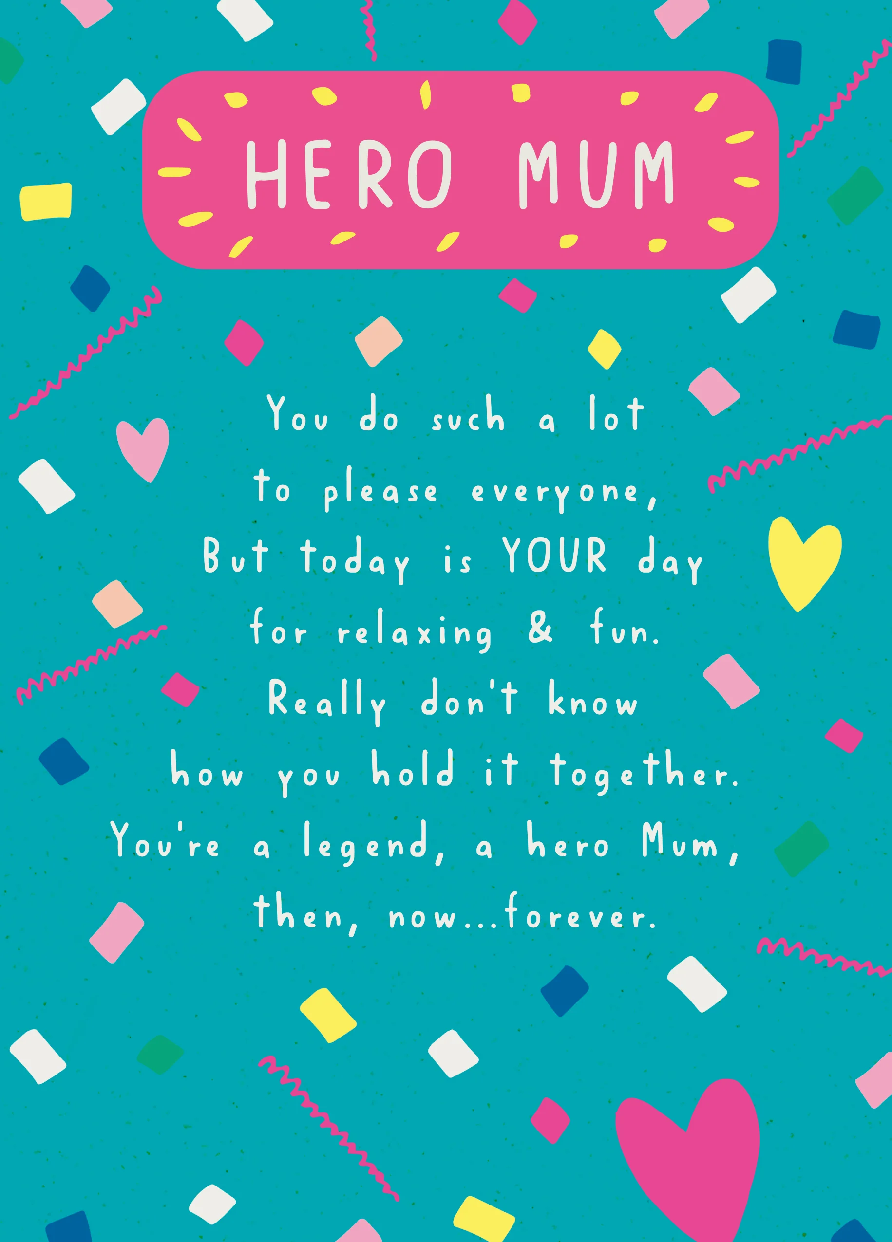 Personalised Mum Verse Hearts Card