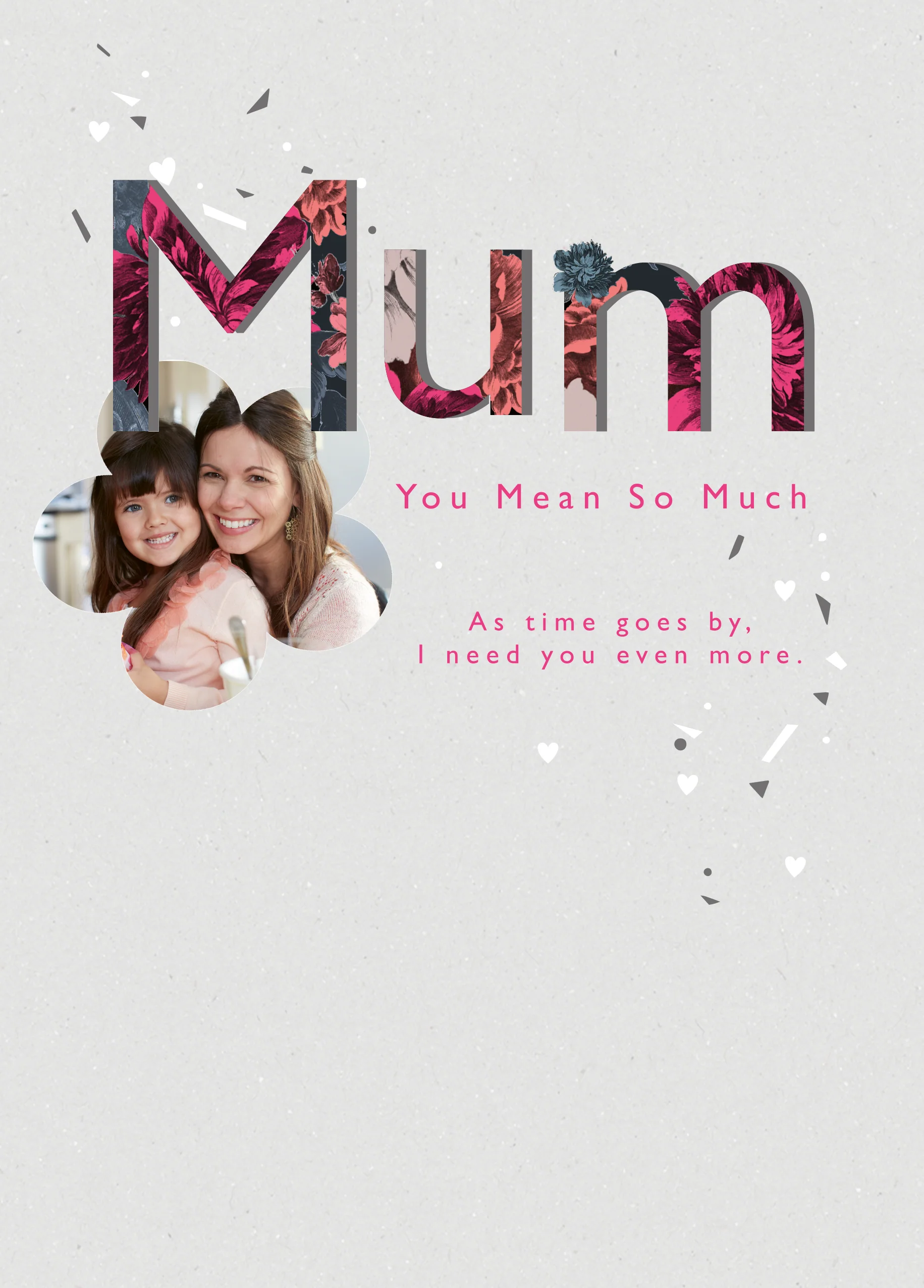 Personalised Mum You Mean So Much Mother's Day Photo Upload Card