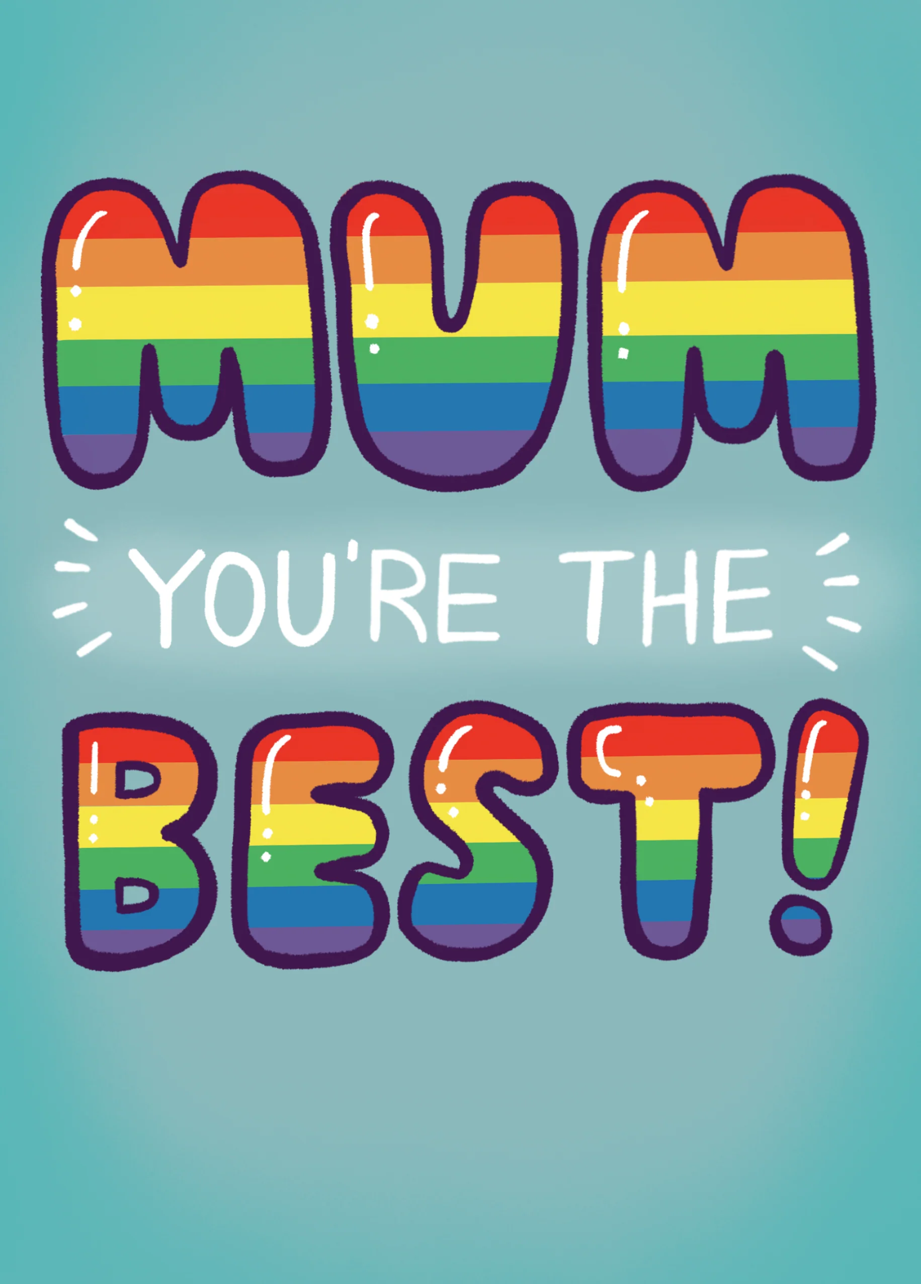 Personalised Mum You're The Best Rainbow Mother's Day Card
