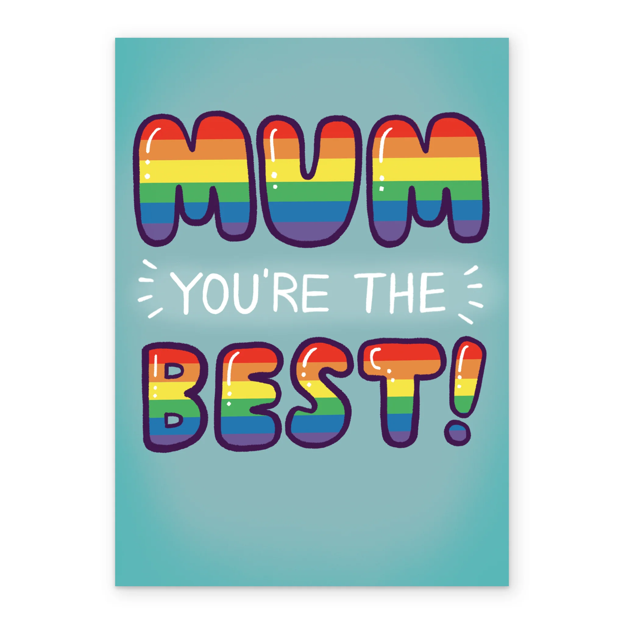 Personalised Mum You're The Best Rainbow Mother's Day Card - Image 2
