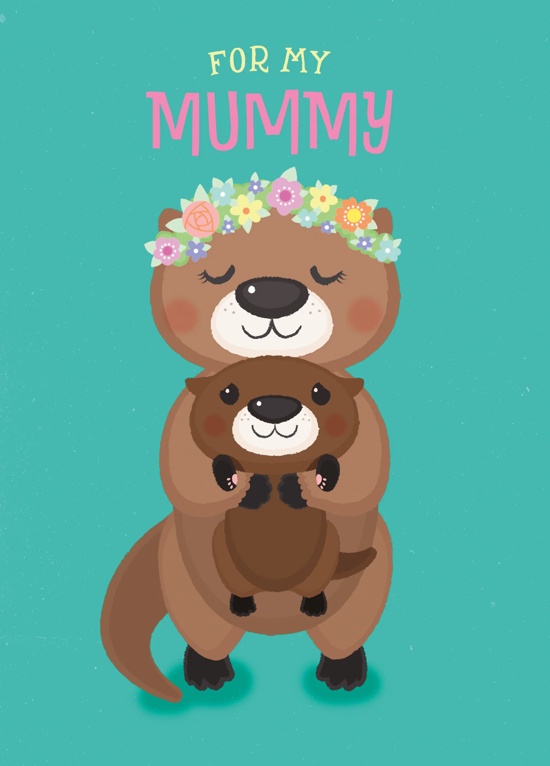 Personalised Mummy And Baby Otter Mother's Day Card