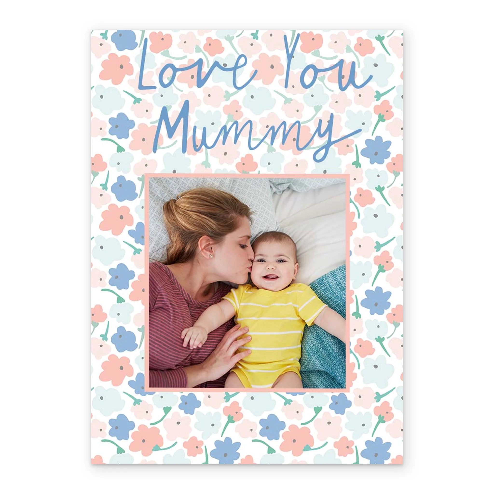 Personalised Mummy Colourful Floral Photo Card - Image 2