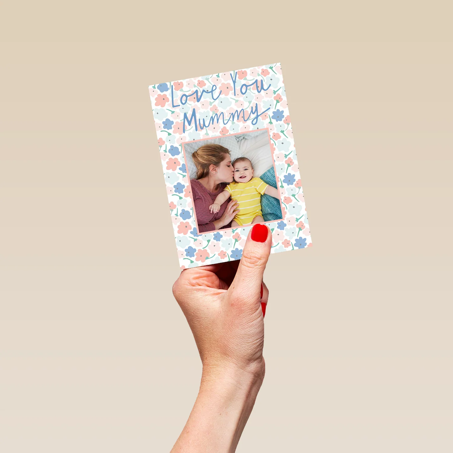 Personalised Mummy Colourful Floral Photo Card - Image 4