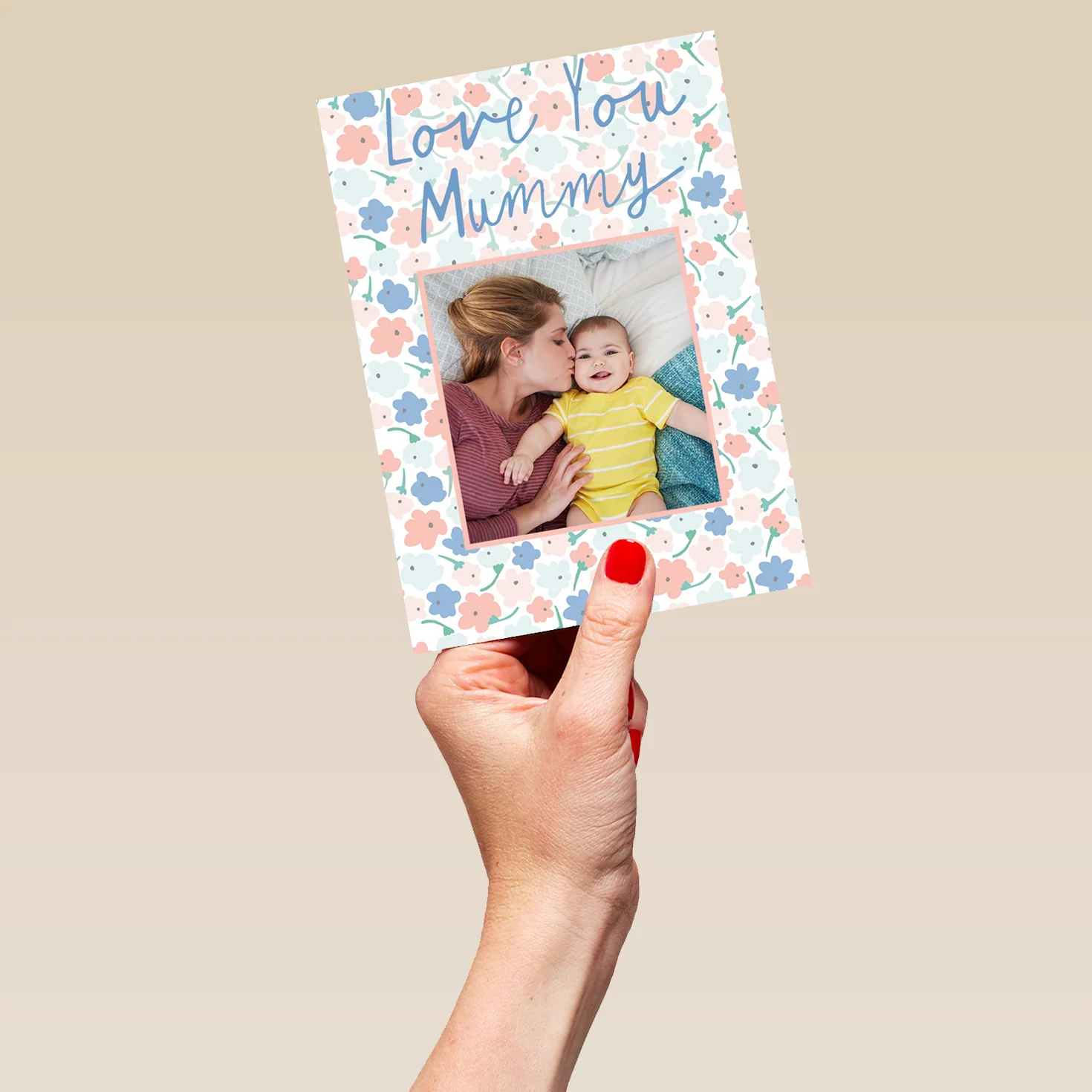 Personalised Mummy Colourful Floral Photo Card - Image 5