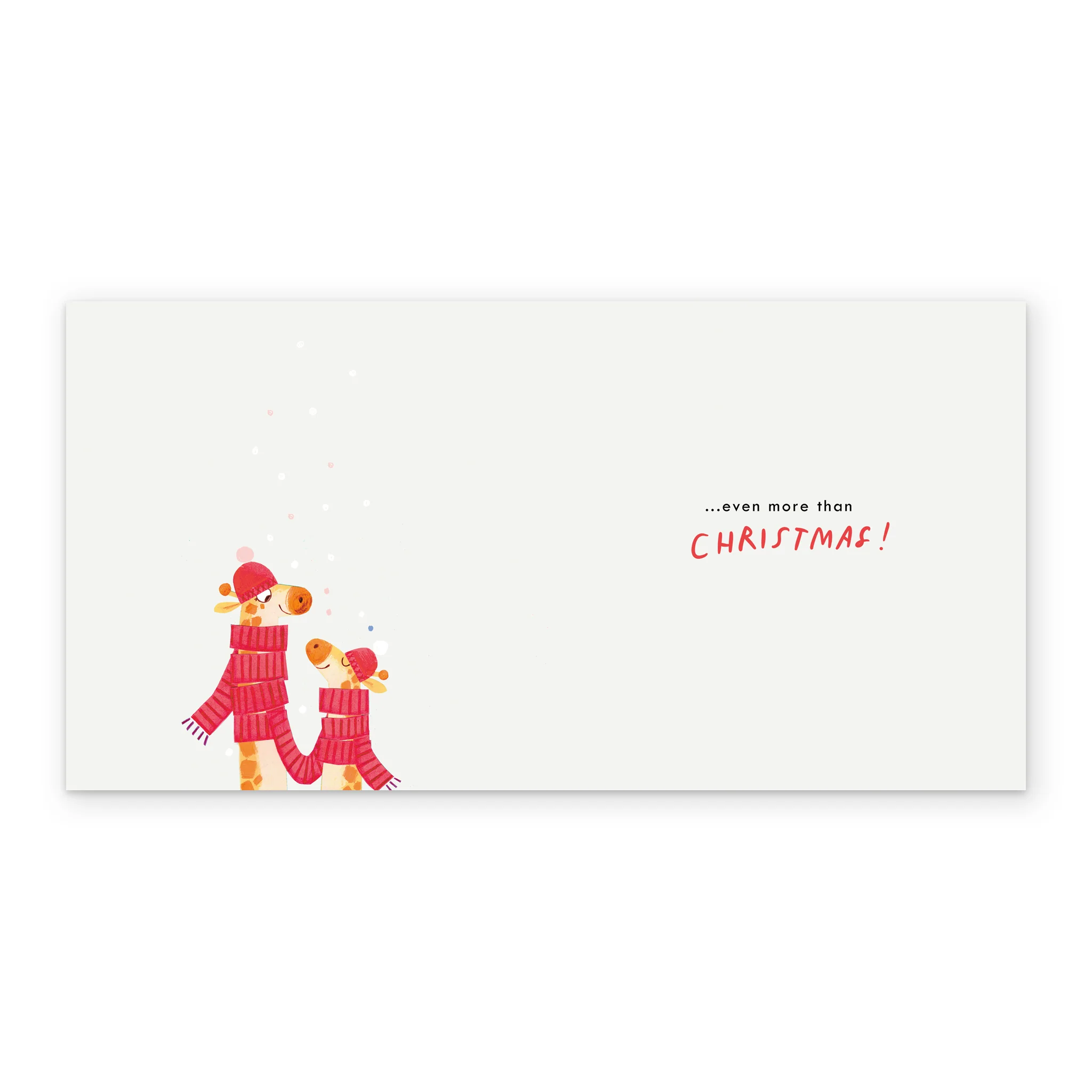 Personalised Mummy Cute Giraffes In Scarves Christmas Card - Image 3
