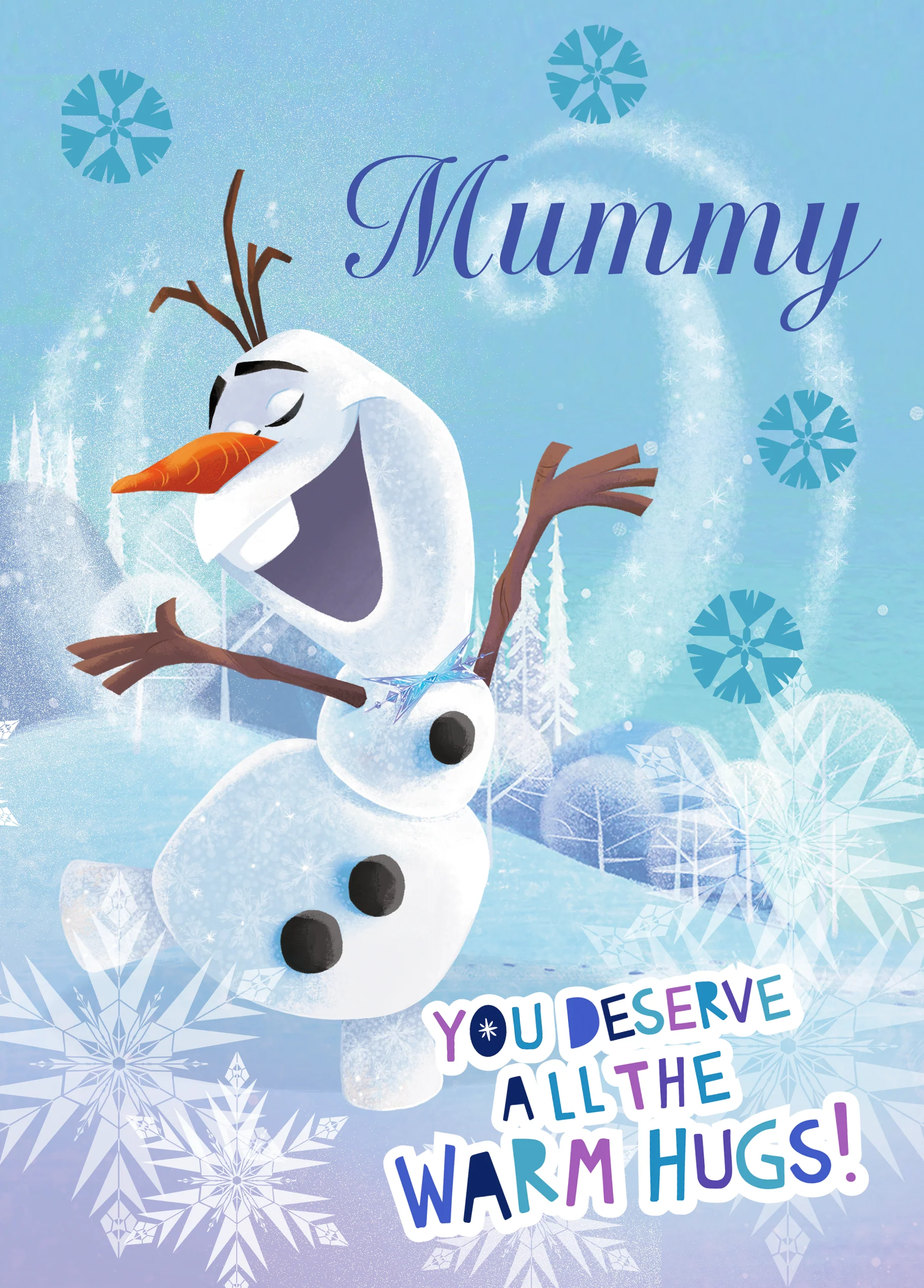 Personalised Mummy Disney Frozen Christmas Card