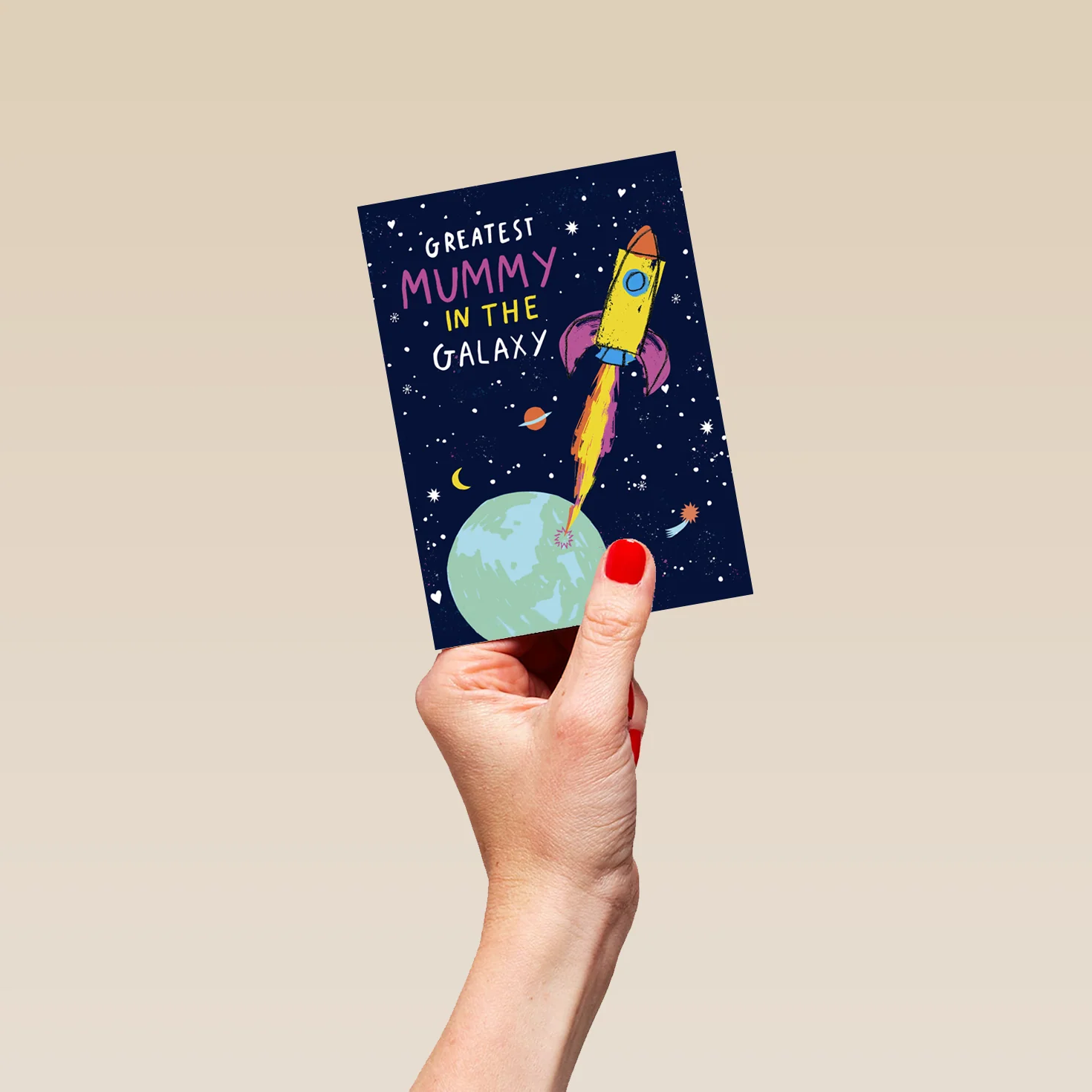 Personalised Mummy Greatest In The Galaxy Card - Image 4
