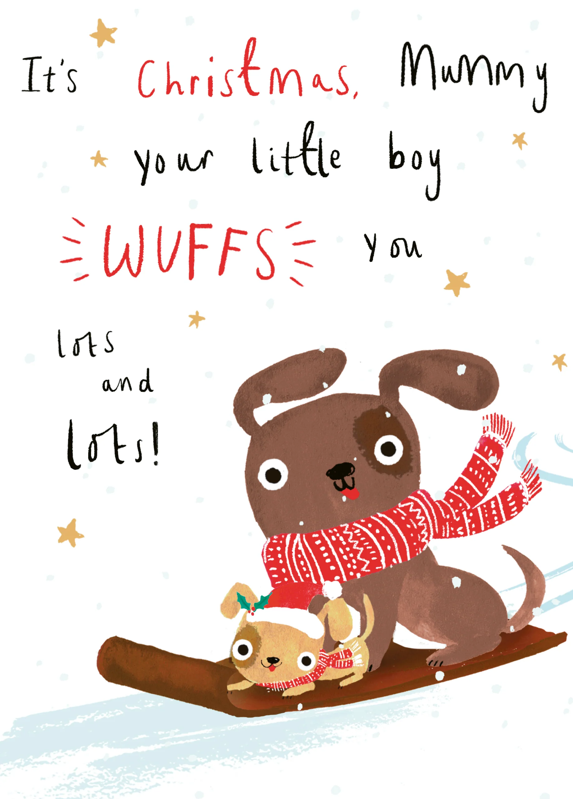 Personalised Mummy's Little Boy Christmas Card