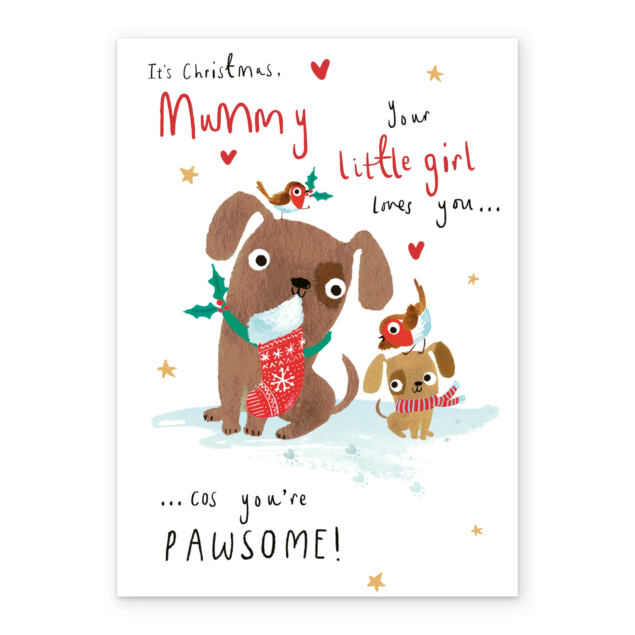 Personalised Mummy's Little Girl Christmas Card - Image 2
