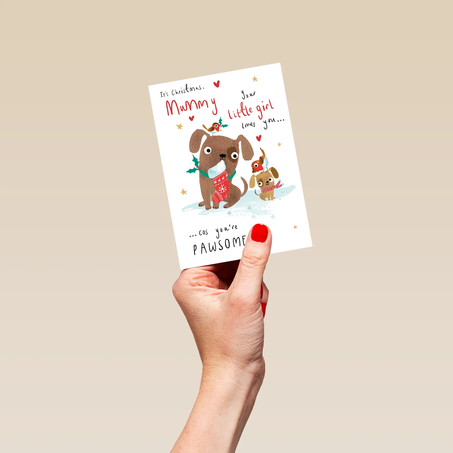 Personalised Mummy's Little Girl Christmas Card - Image 4