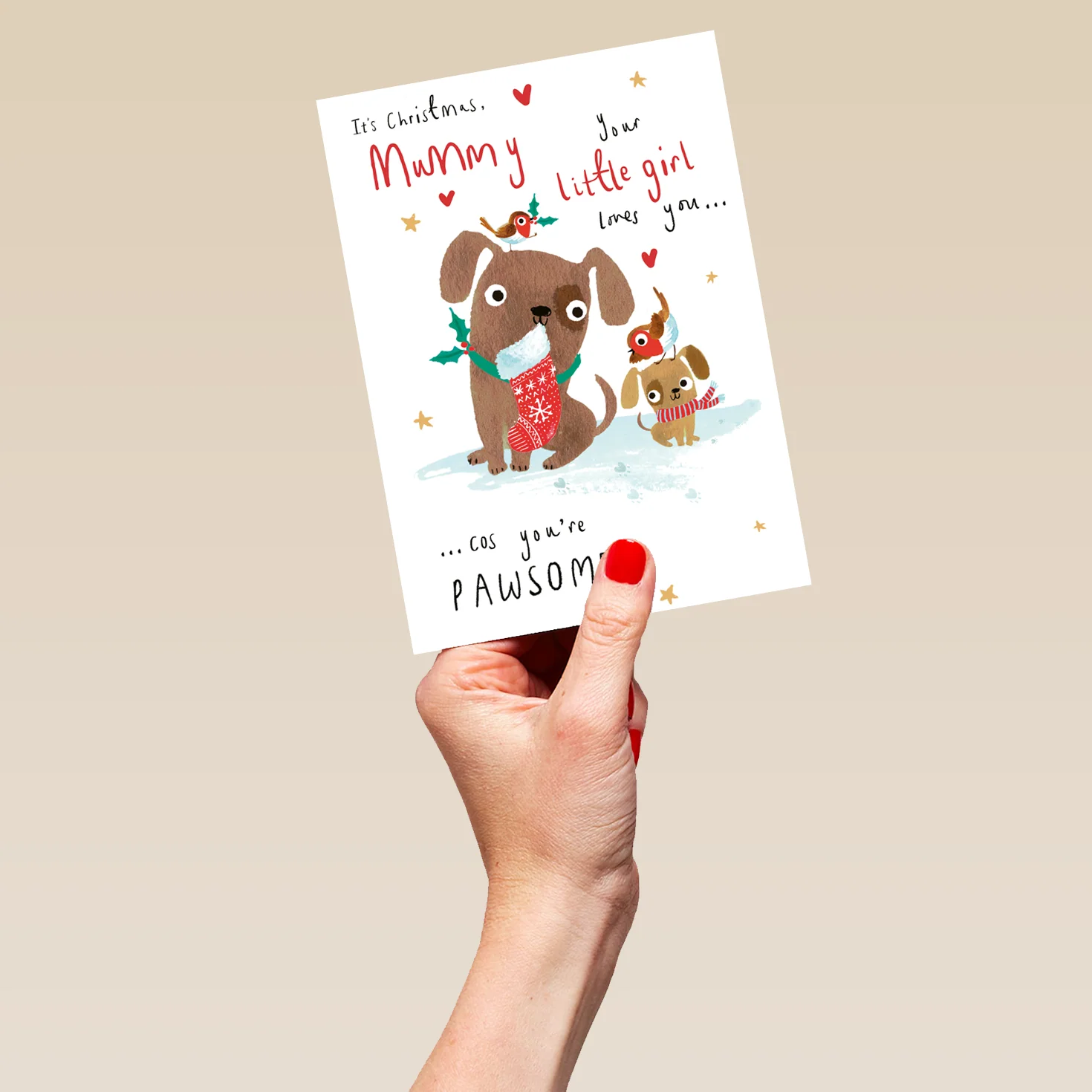 Personalised Mummy's Little Girl Christmas Card - Image 5