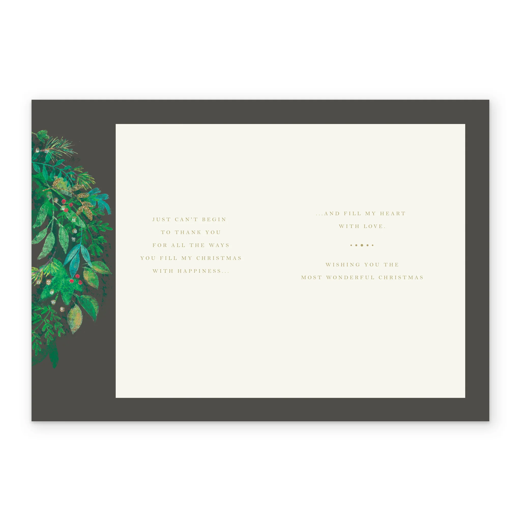 Personalised My Everything Traditional Festive Wreath Christmas Card - Image 3