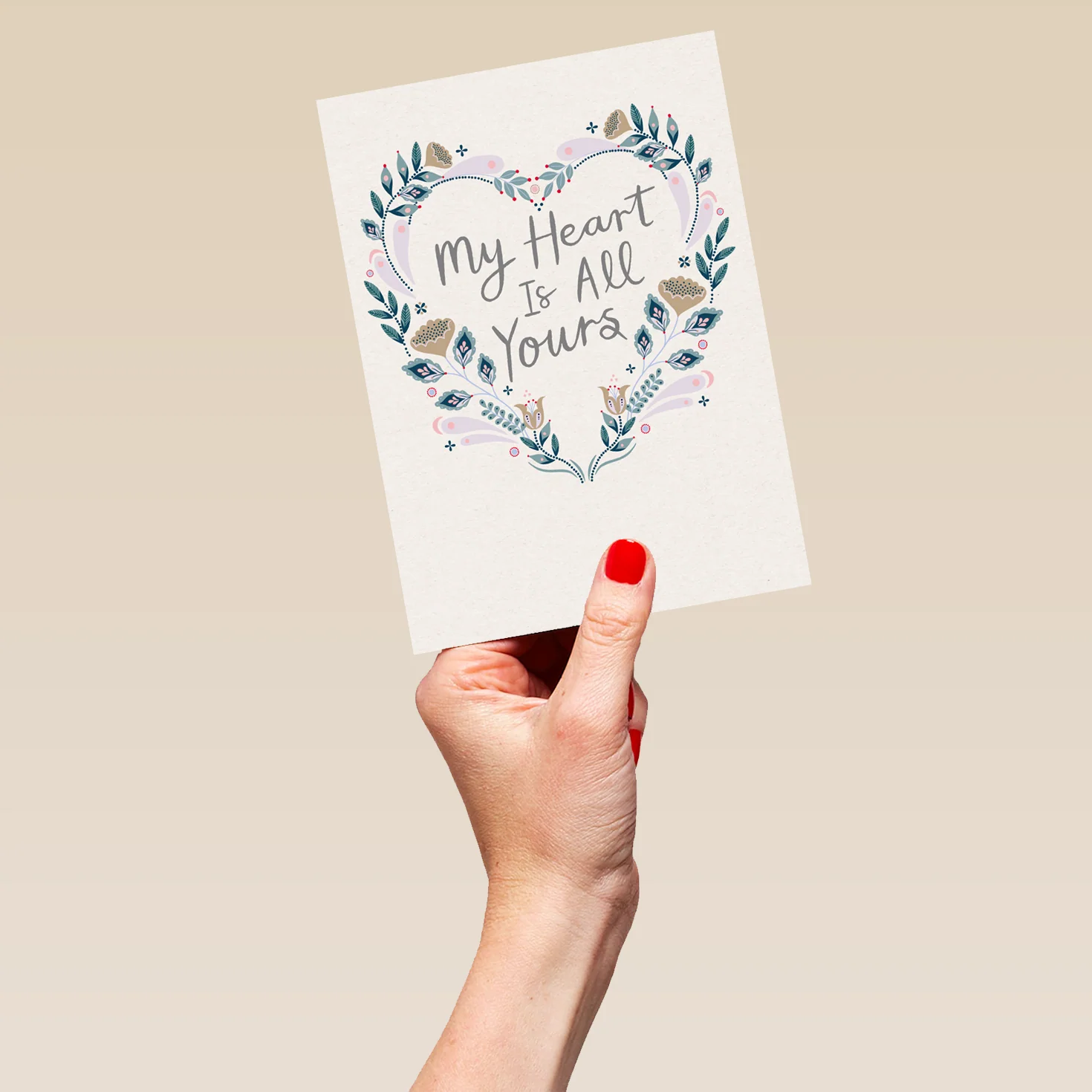 Personalised My Heart is All Yours Valentine's Day Card - Image 5
