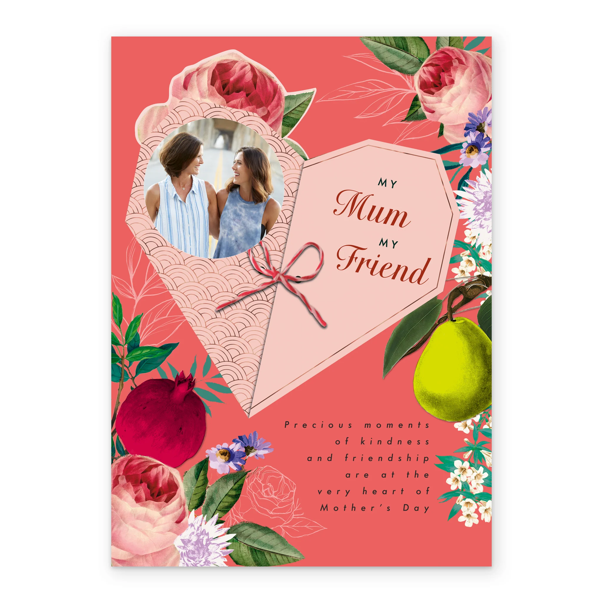 Personalised My Mum My Friend Heart Mother's Day Photo Upload Card - Image 2
