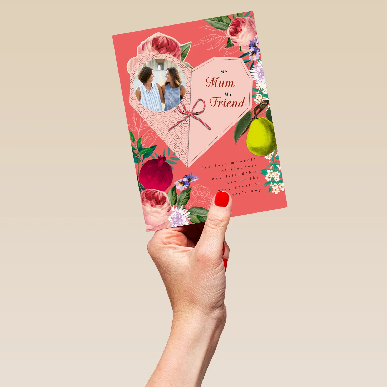 Personalised My Mum My Friend Heart Mother's Day Photo Upload Card - Image 5