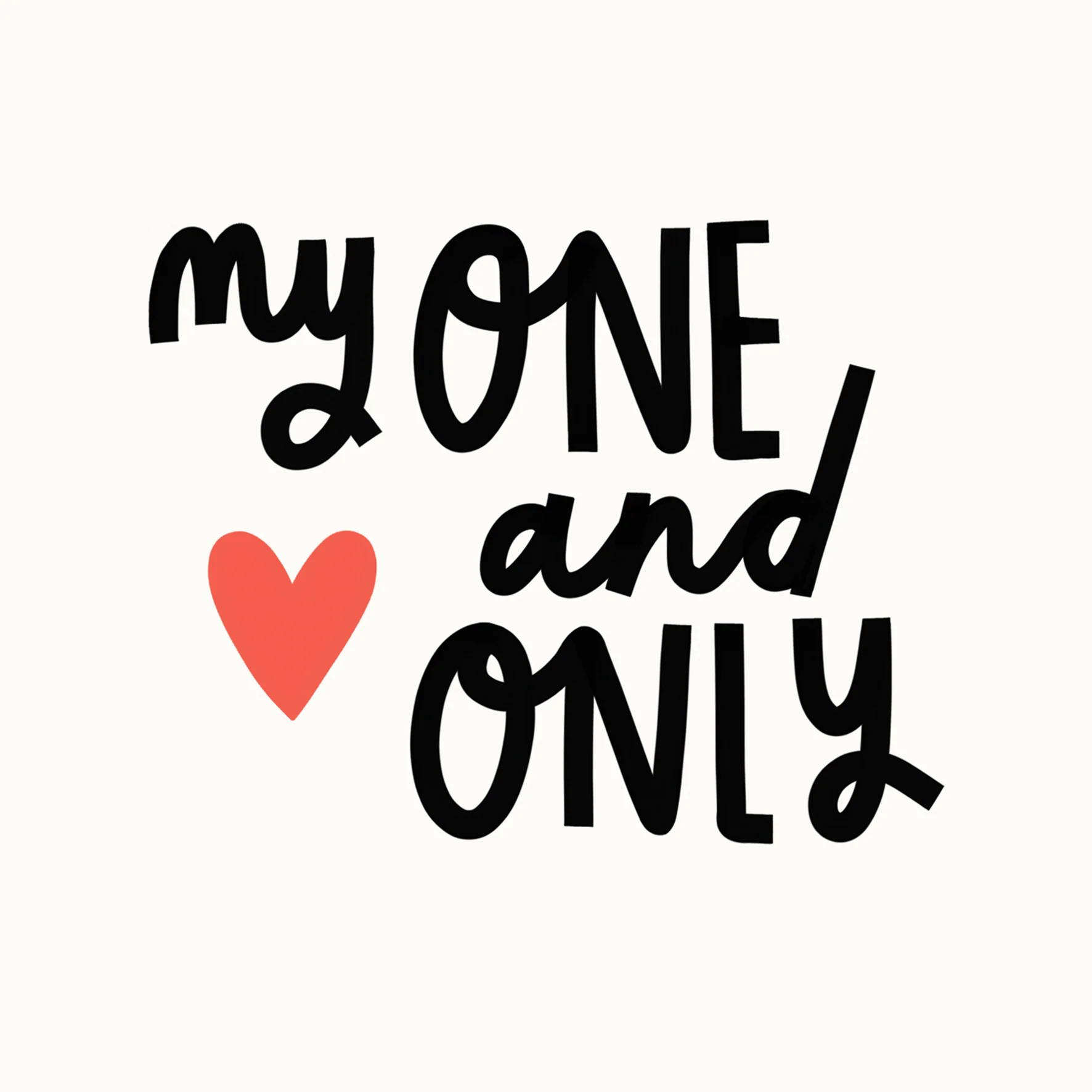 Personalised 'My One and Only' Valentine's Day Card