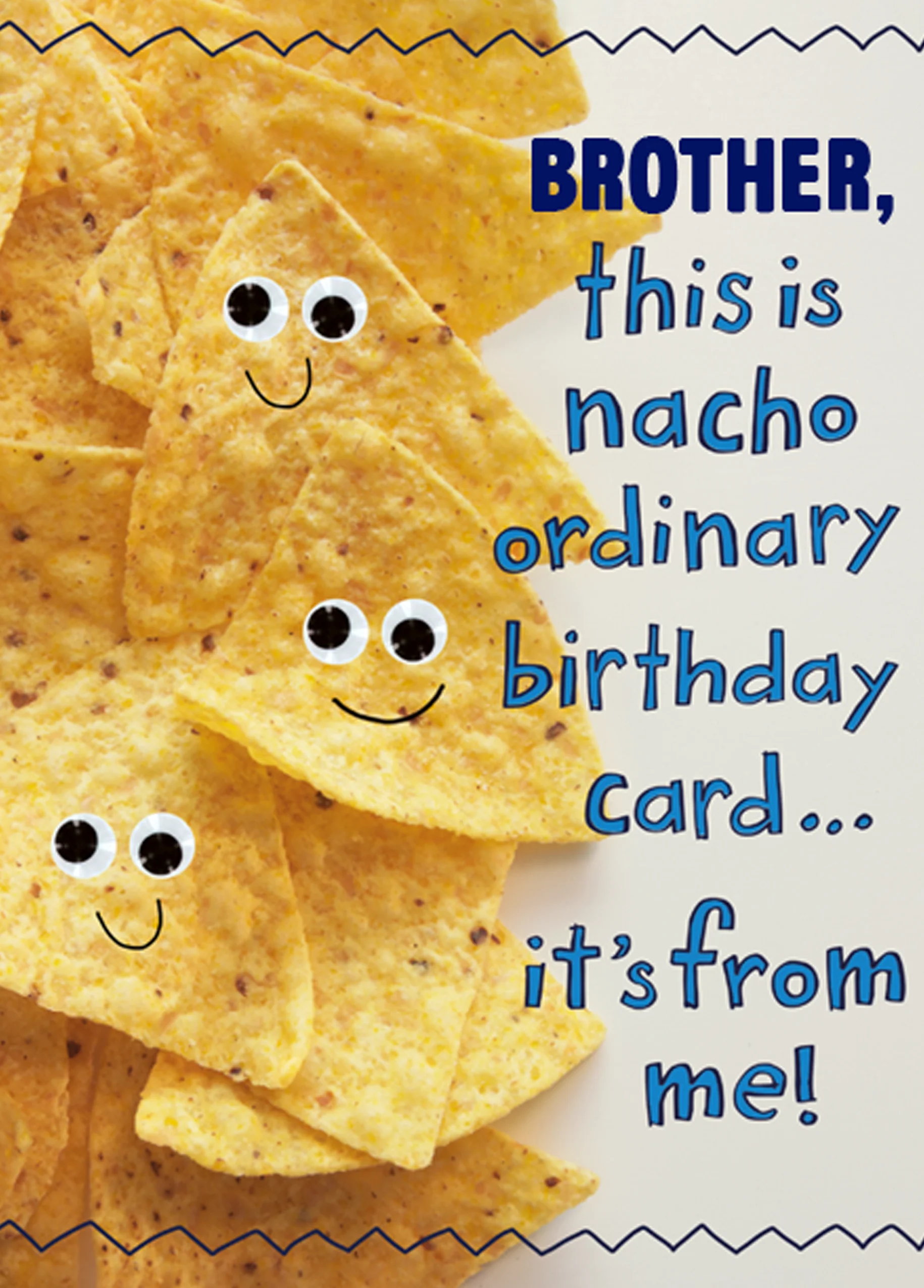 Personalised Nachos Brother Birthday Card