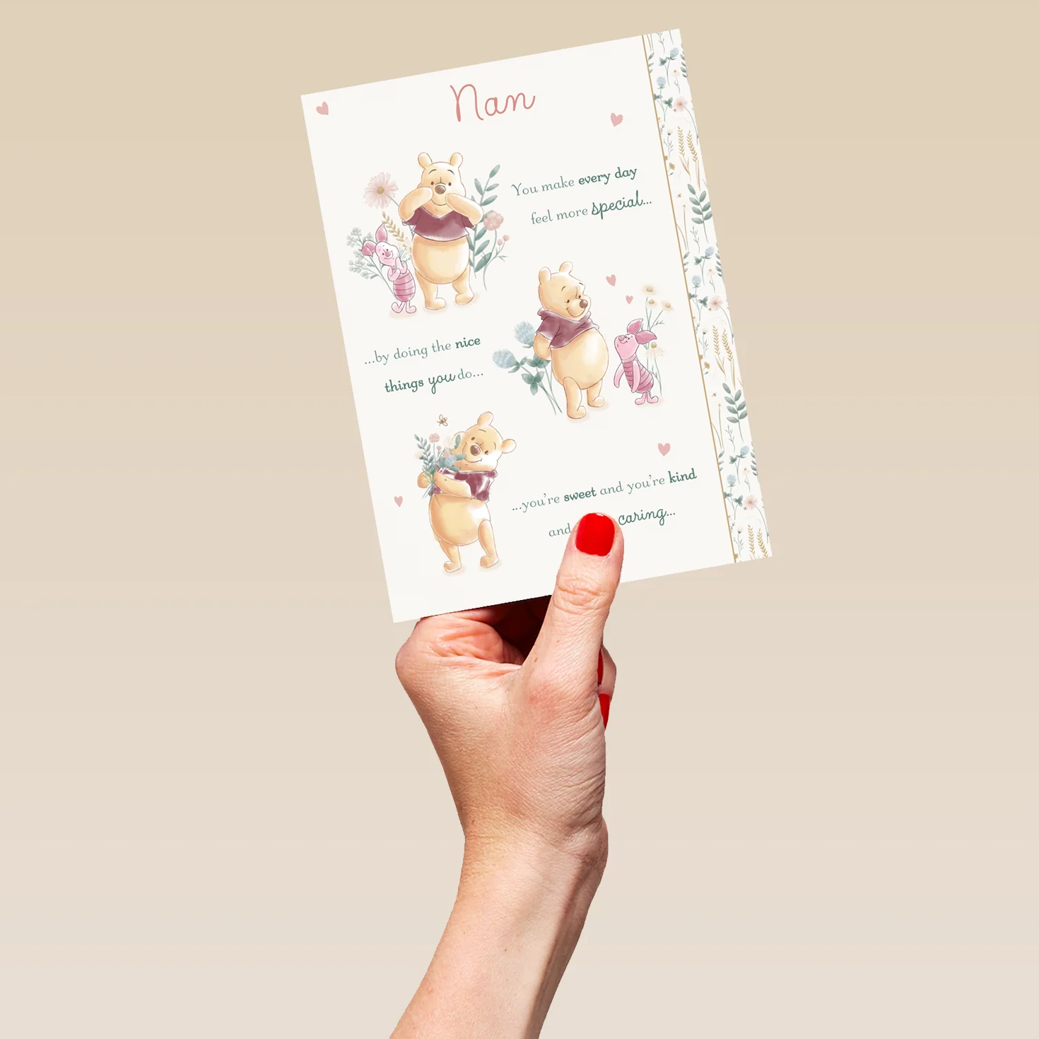 Personalised Nan Winnie the Pooh & Piglet Birthday Card - Image 5