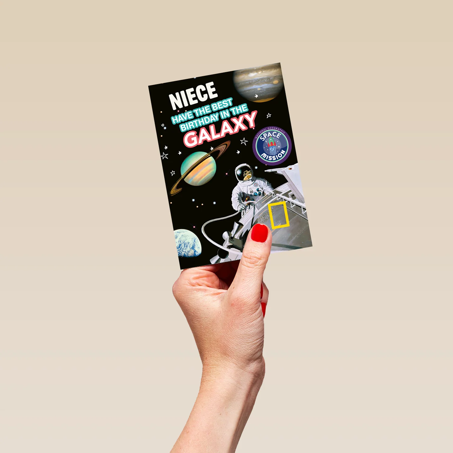 Personalised National Geographic Best in The Galaxy Birthday Card For Niece - Image 4